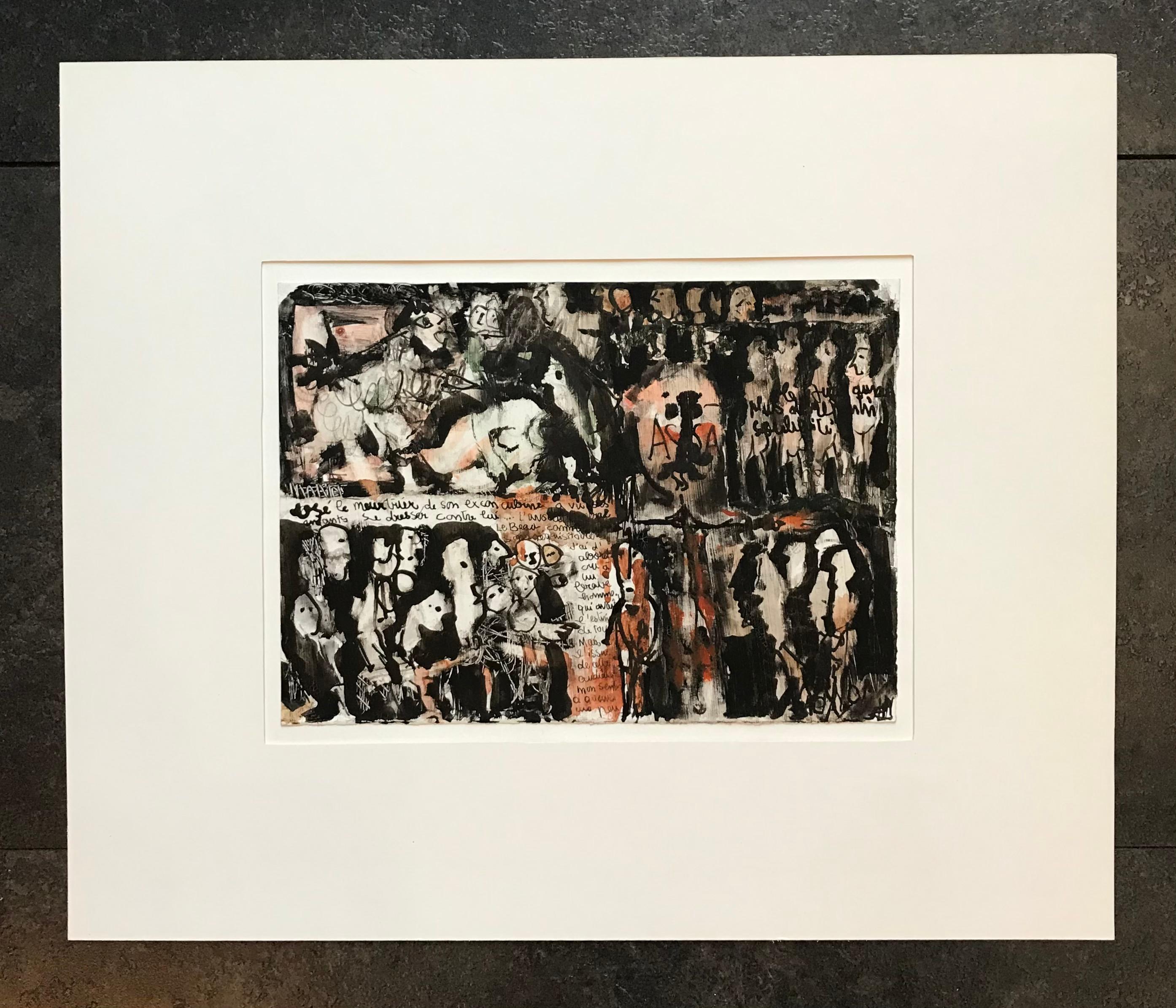 Rabbia assassina di Olga Reward - Guazzo su carta formato A4 - Painting di Olga REIWALD