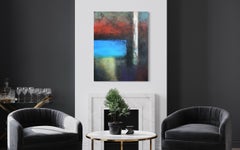 White Vertical, Abstract Original Art Painting