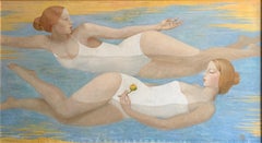 "Morning Bathers" Oil Painting 33" x 39" inch by Olga Shvederskaya