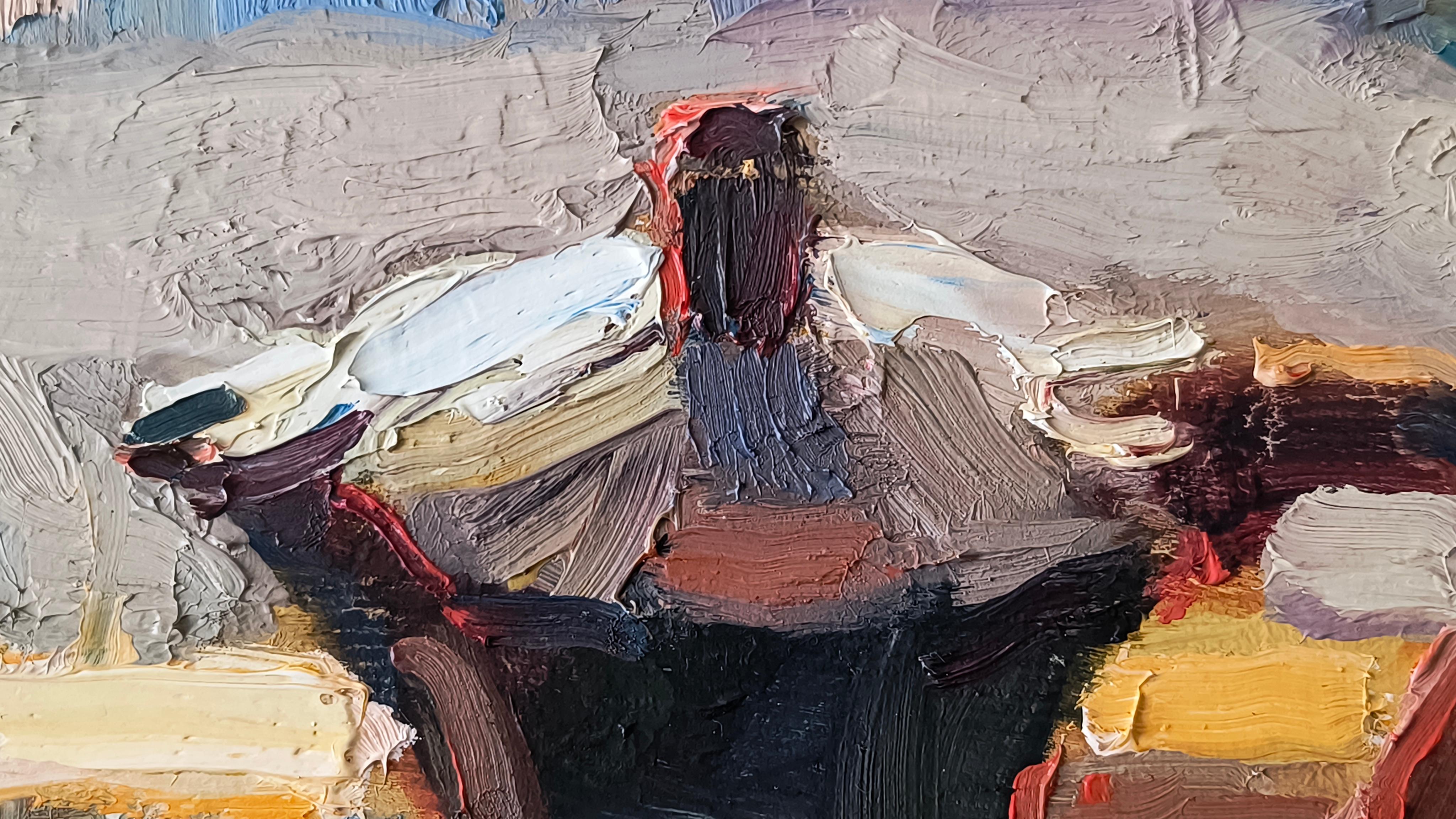 Buongiorno. Nature morte, impressionnisme, horizontale, café en vente 5