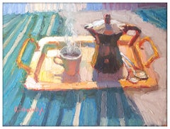 Buongiorno. Natura morta, impressionismo, orizzontale, caffè