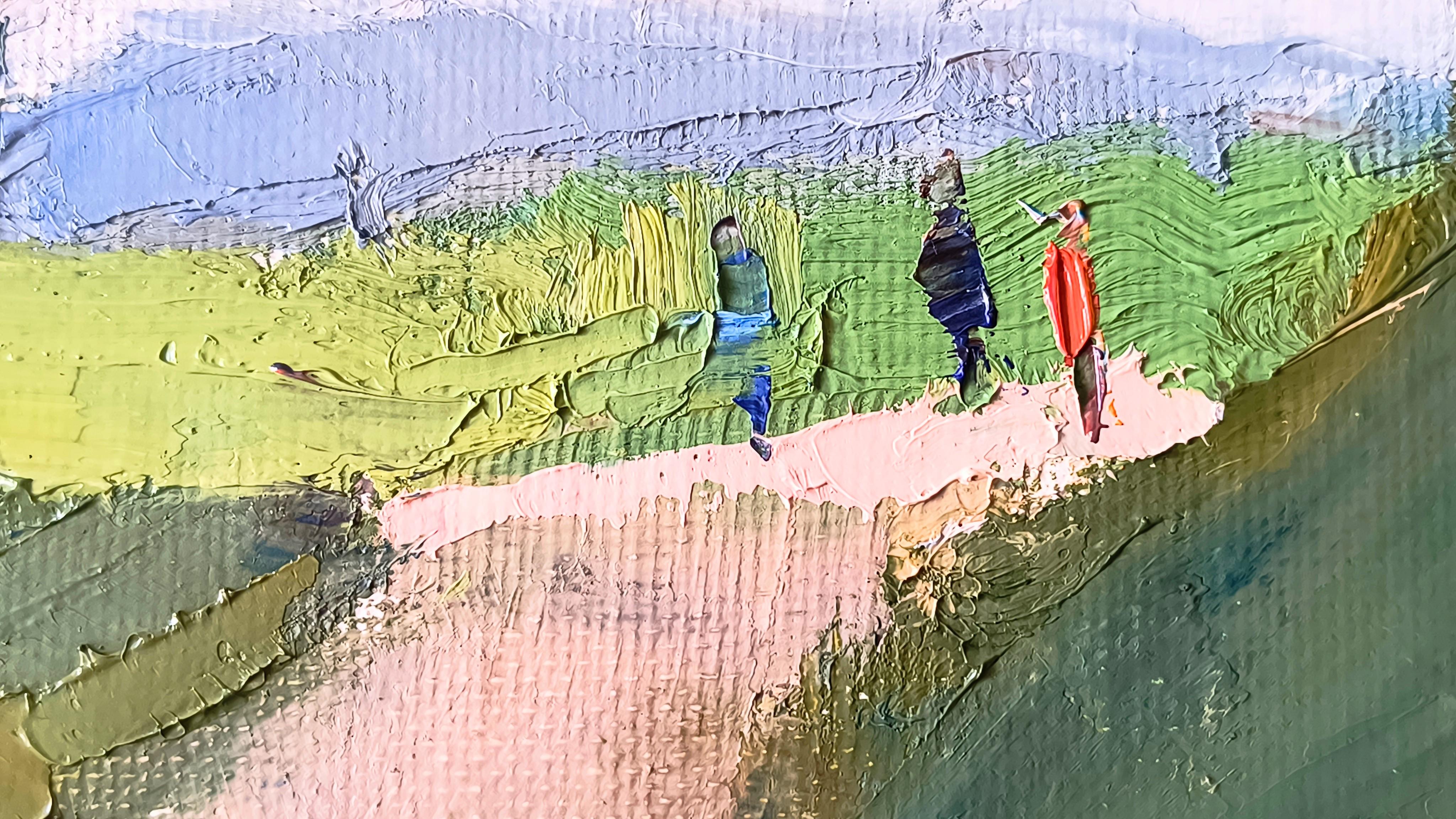 Holiday in Katwijk. Landscape, Impressionism, Canvas, Oil painting, Nature. For Sale 2