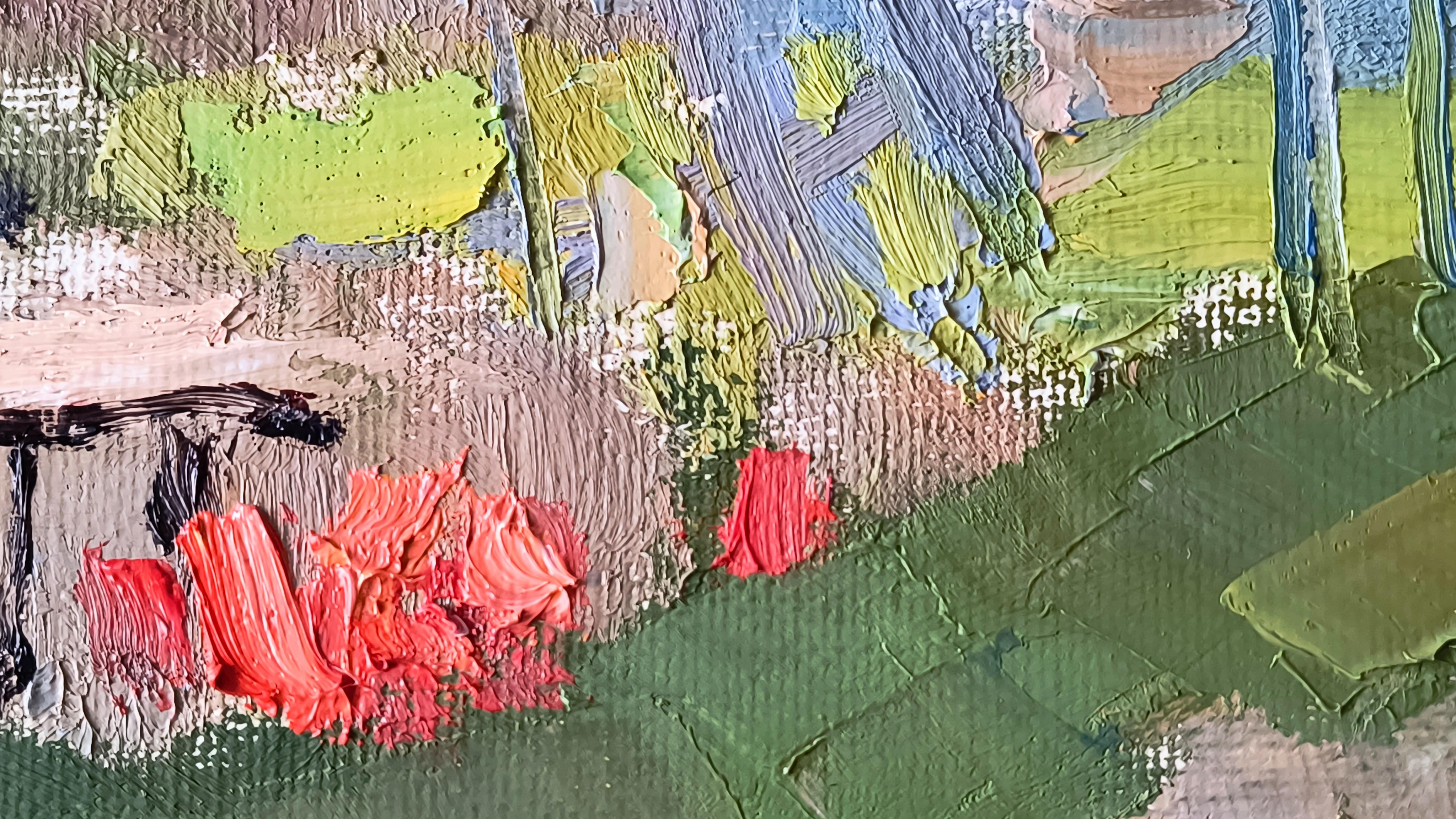 Holiday in Katwijk. Landscape, Impressionism, Canvas, Oil painting, Nature. For Sale 4