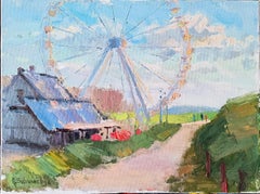 Holiday in Katwijk. Landscape, Impressionism, Canvas, Oil painting, Nature.