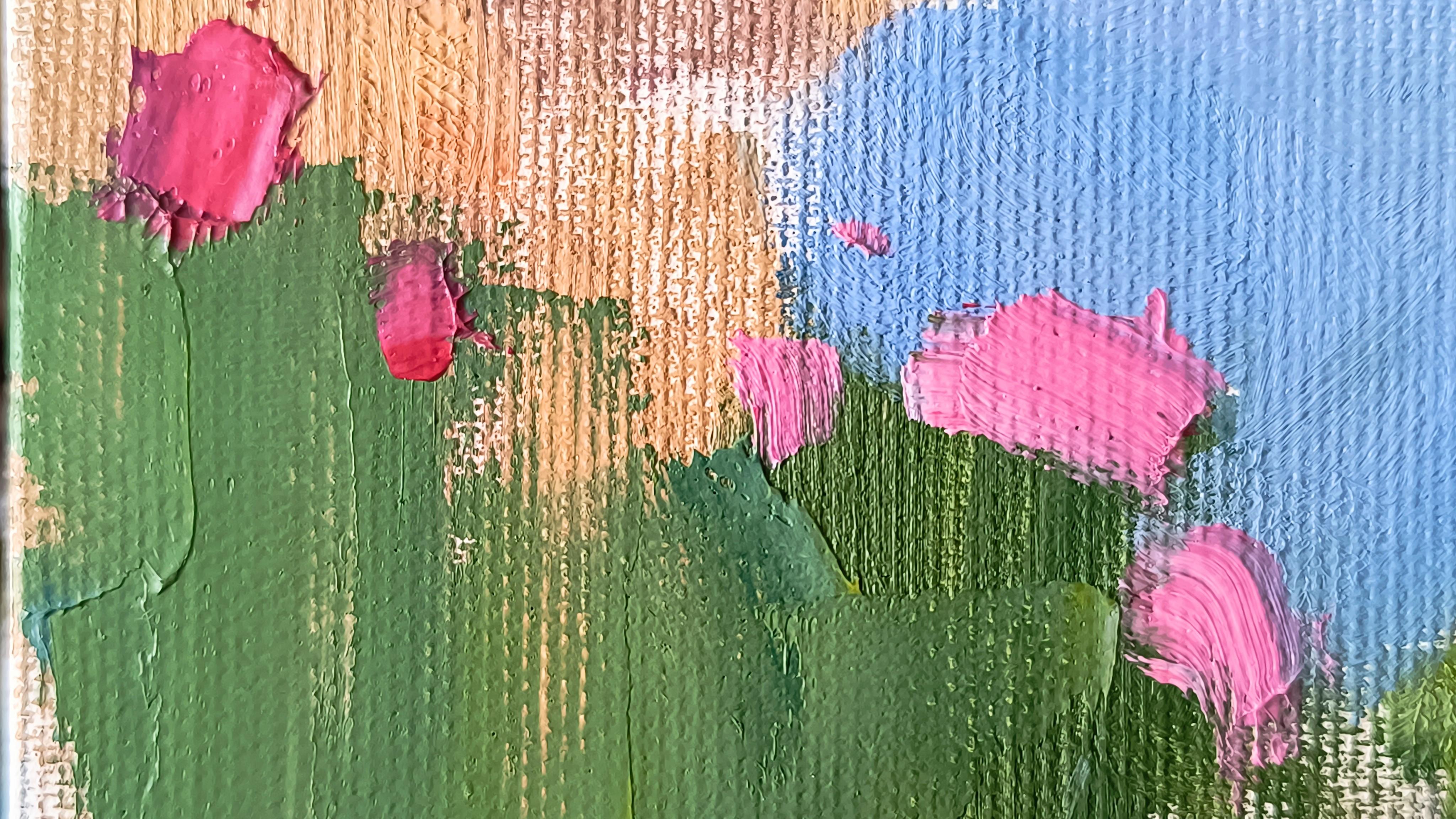 Hot afternoon. Landscape, Impressionism, Canvas, Oil painting, Nature, Sea. - Impressionist Painting by Olga Silivanchyk