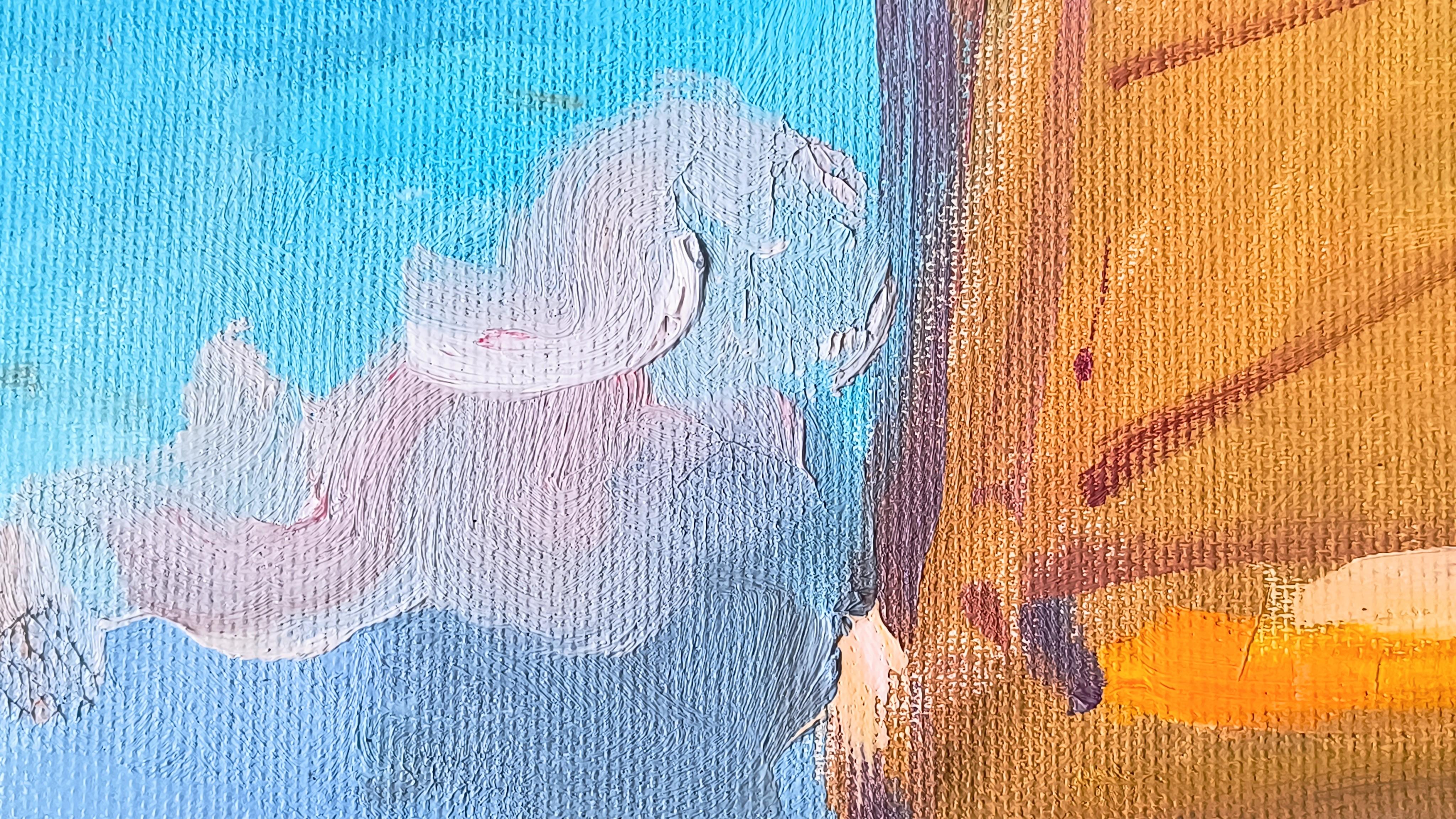 Hot afternoon. Landscape, Impressionism, Canvas, Oil painting, Nature, Sea. For Sale 1
