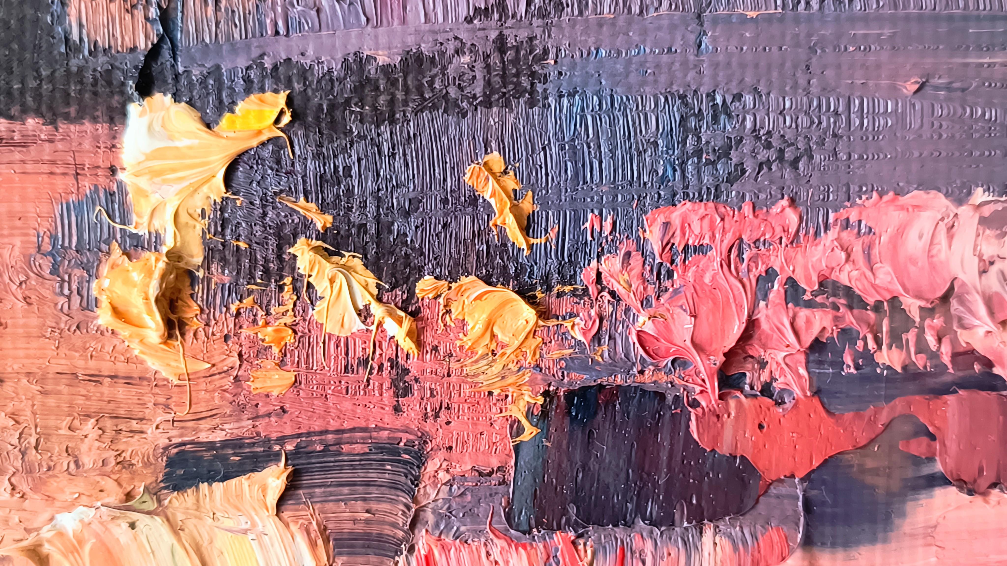 Abendglühen

Dieses bezaubernde Gemälde, das mit Ölfarben auf Leinwand gemalt wurde, fängt den romantischen Reiz des abendlichen Roms ein. Im Format 70x100 cm zeigt es ein dynamisches Stadtbild mit der Vittorio-Emanuele-Brücke und bietet einen