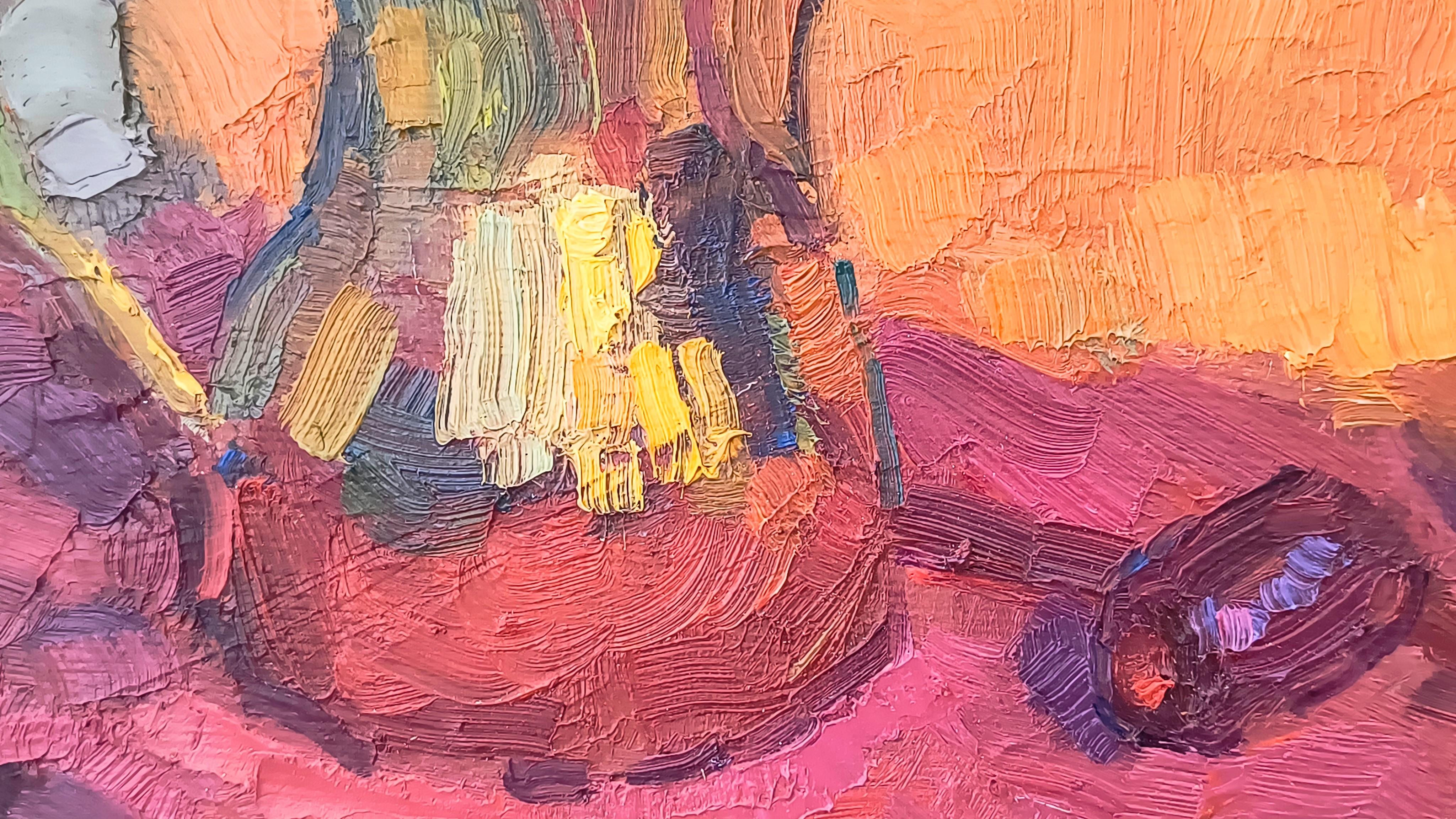 Mille e una notte. Natura morta, Impressionismo, Tela, Pittura a olio, Belle arti. in vendita 4