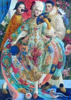 "Dance", Olga Suvorova, Oil on Canvas, 53x36 in., Russian Figurative Realism