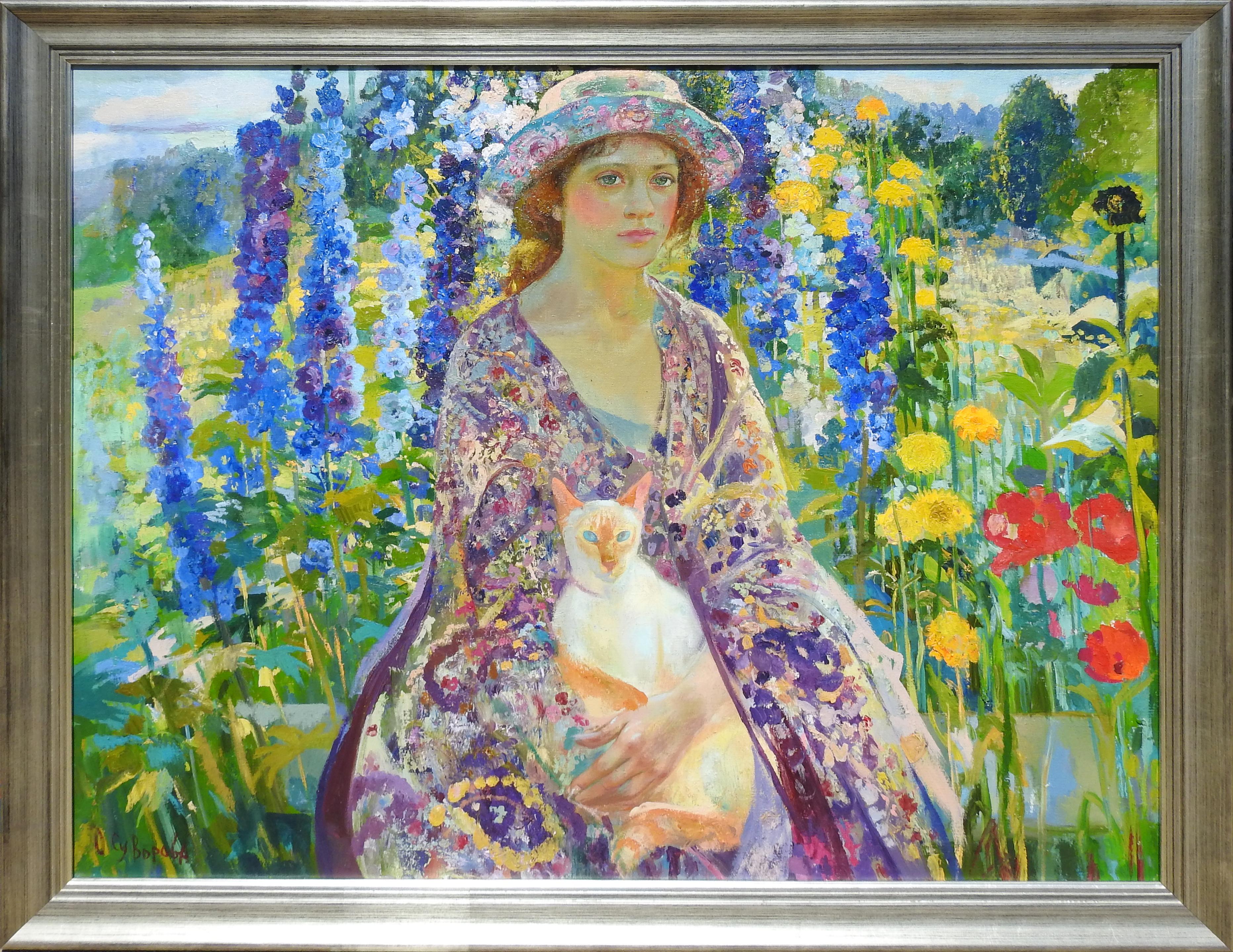 Olga Suvorava Figurative Painting - "July", Olga Suvorova, Oil on Canvas, Figurative Realism, Landscape, 37x46 