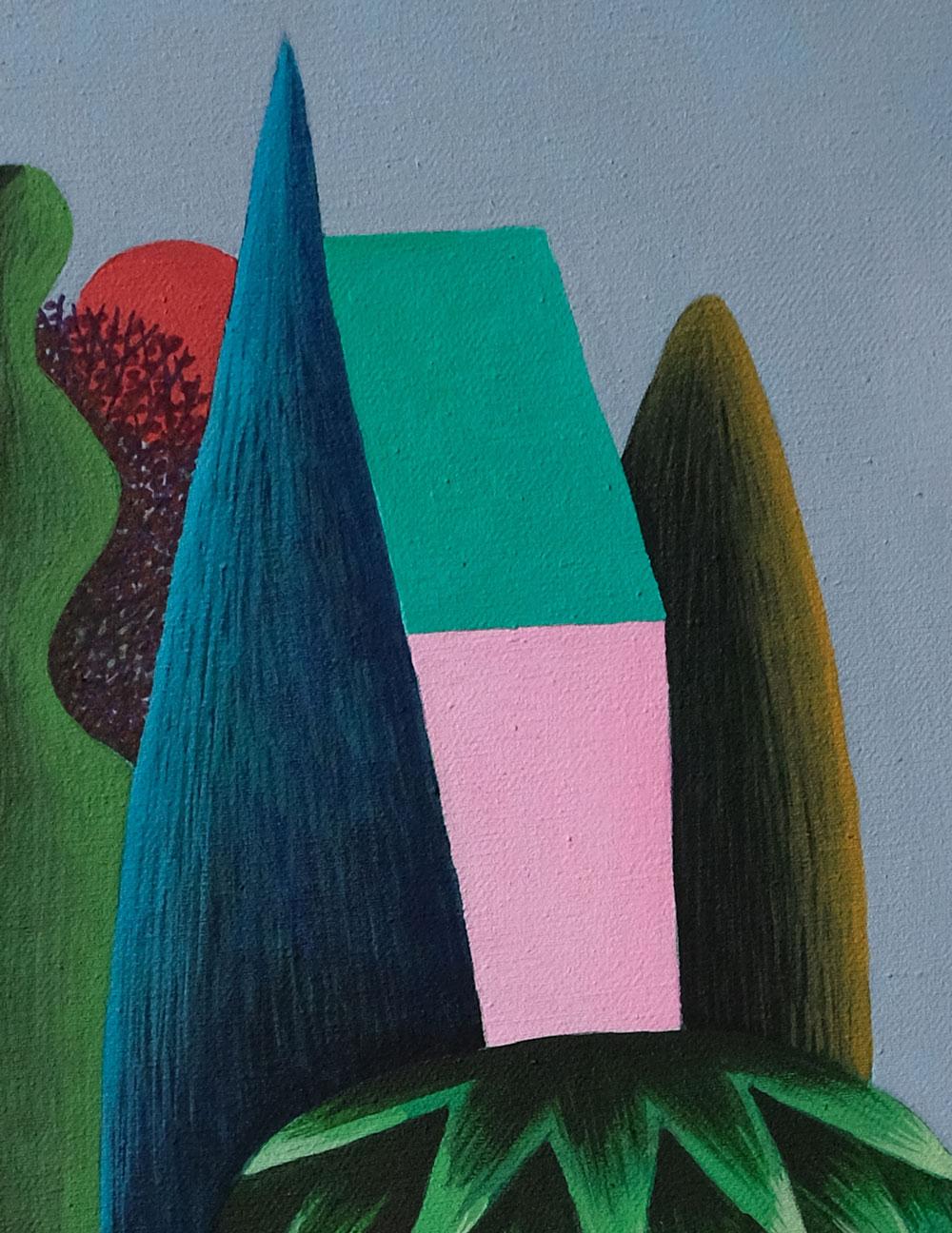 House 2 - landscape painting, minimalist painting 1