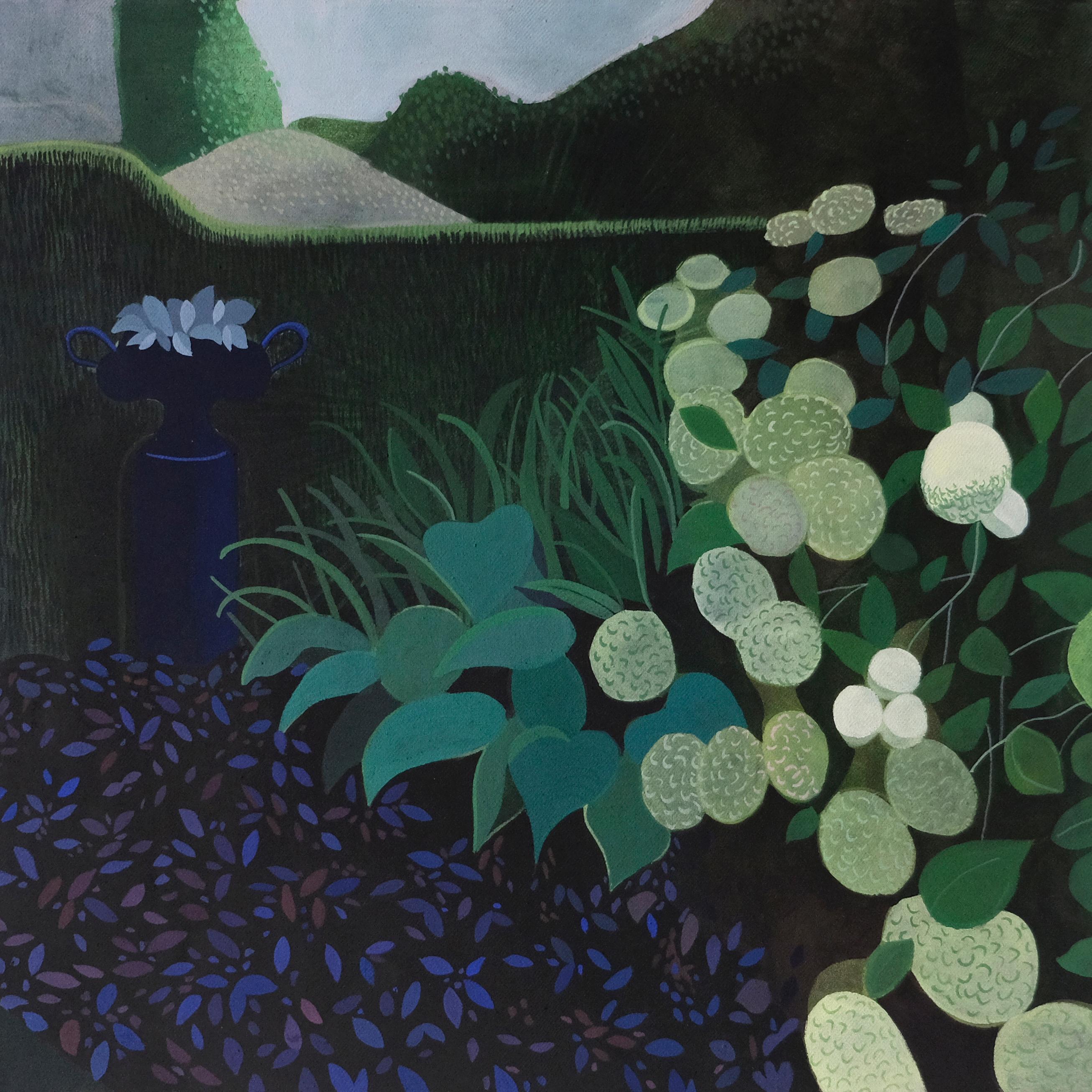 Olga Szczechowska Figurative Painting – Untitled (Zeitgenössische Serie) - Landschaftsmalerei, minimalistische Malerei