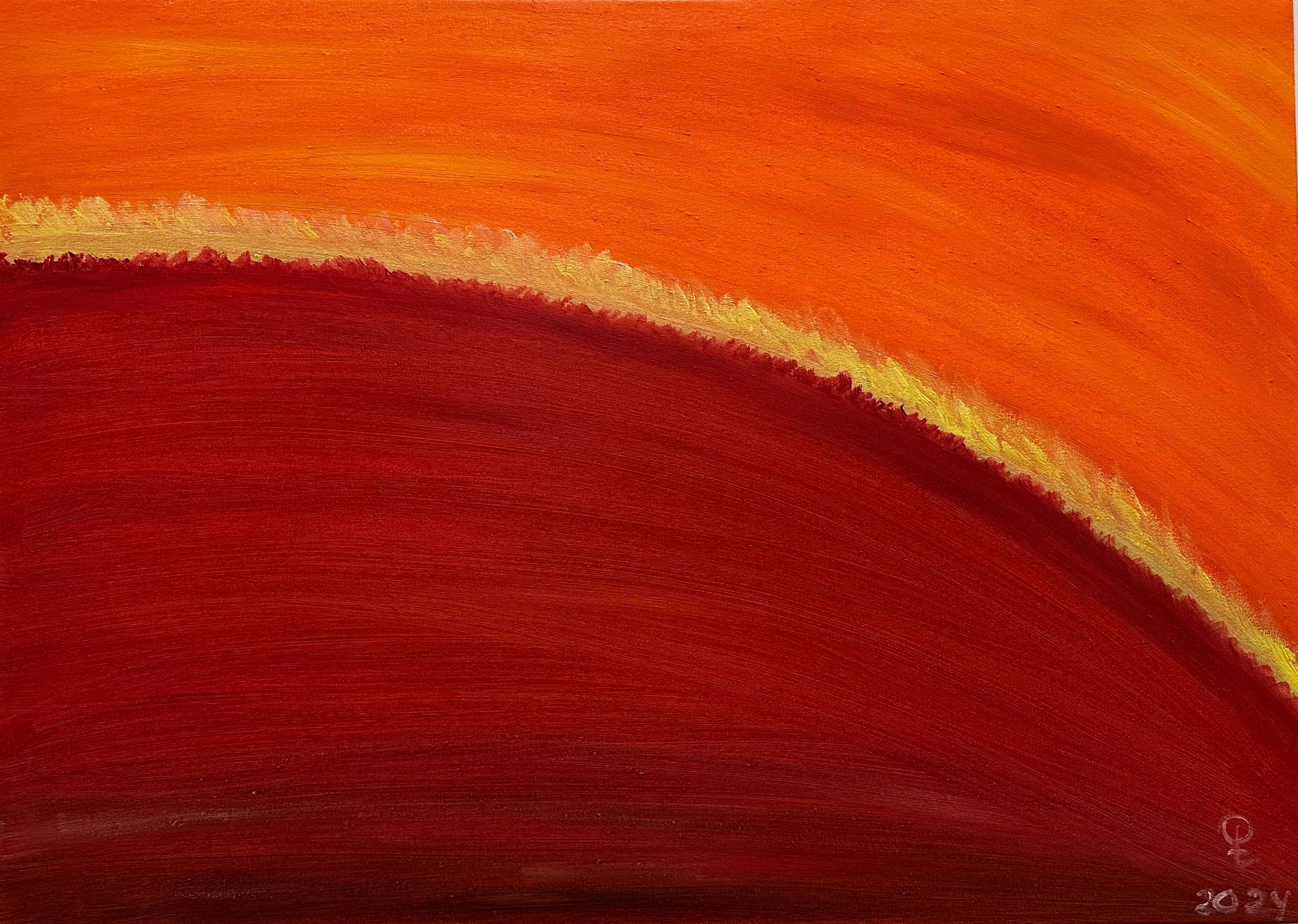 Olga Tkachenko  Abstract Painting - ''Fire Dragon''