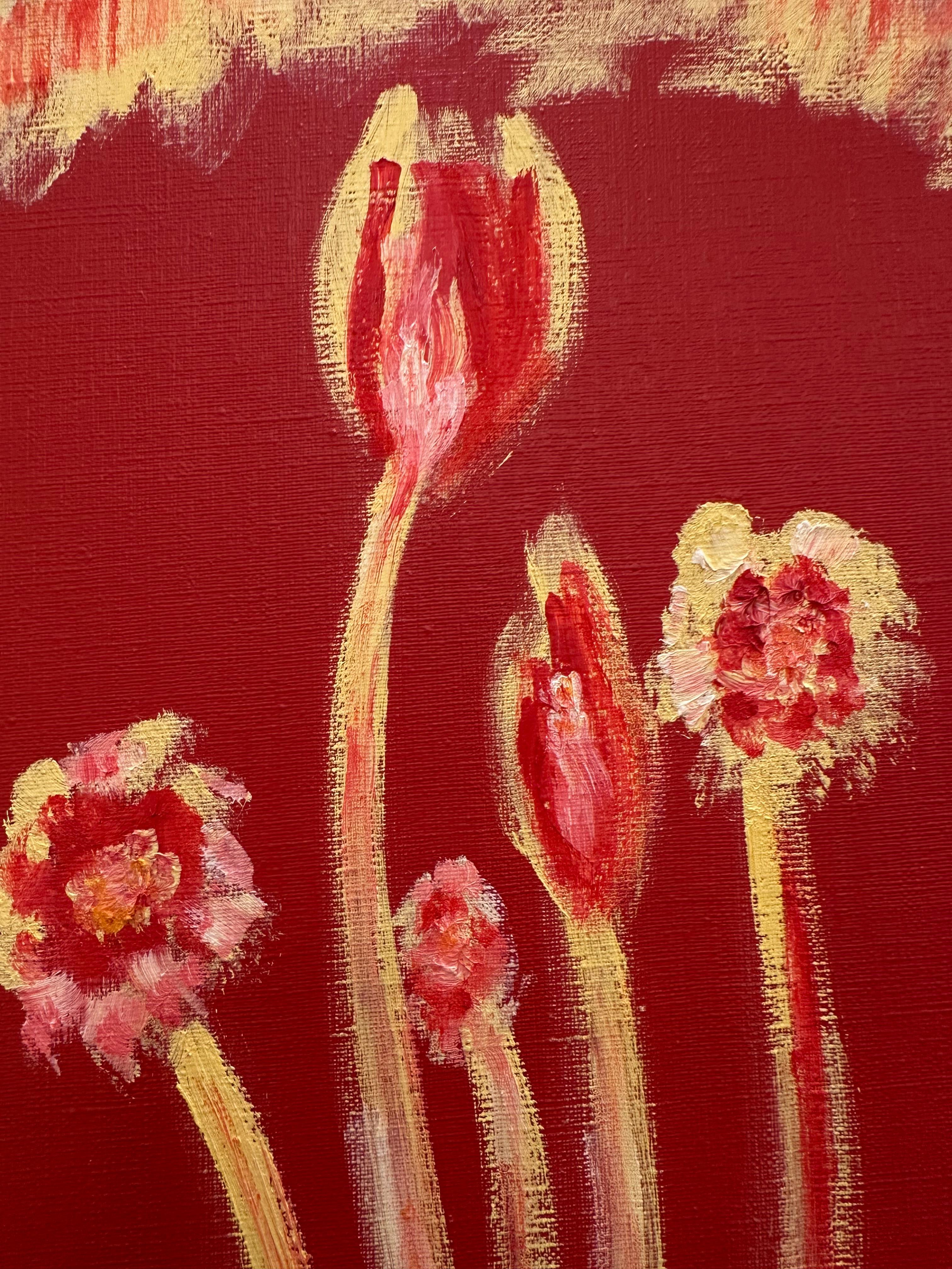 ''Flowers of Chernobyl'' - Abstract Painting by Olga Tkachenko 