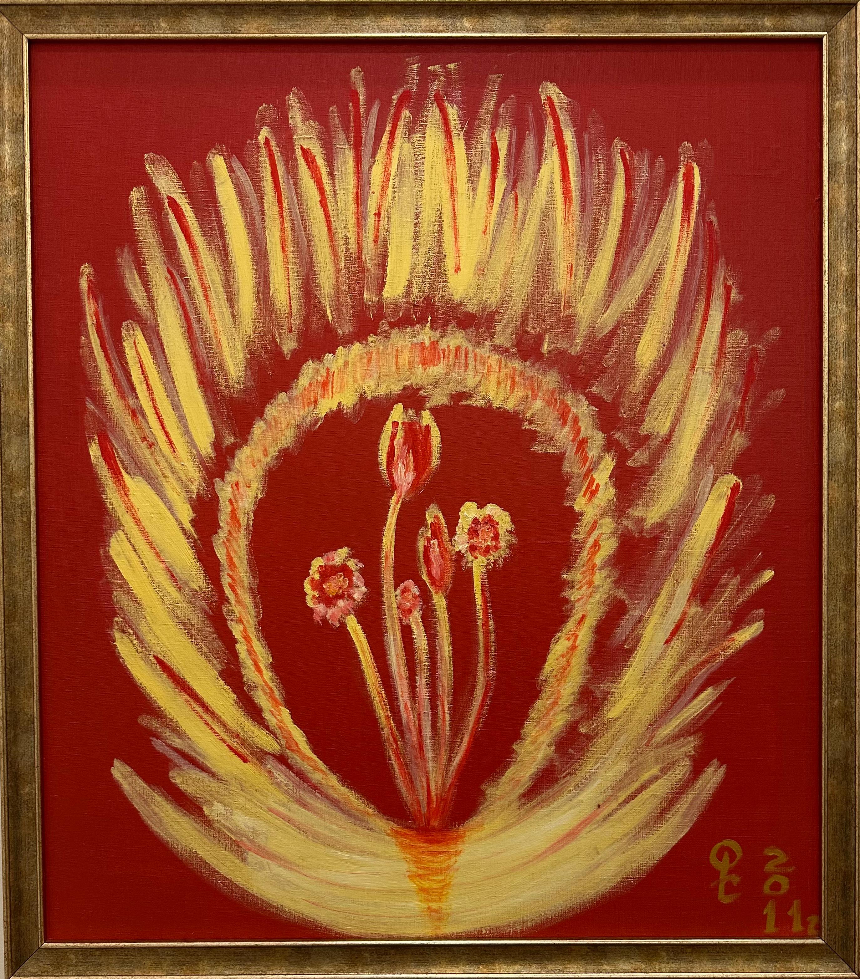 Olga Tkachenko  Abstract Painting - ''Flowers of Chernobyl''