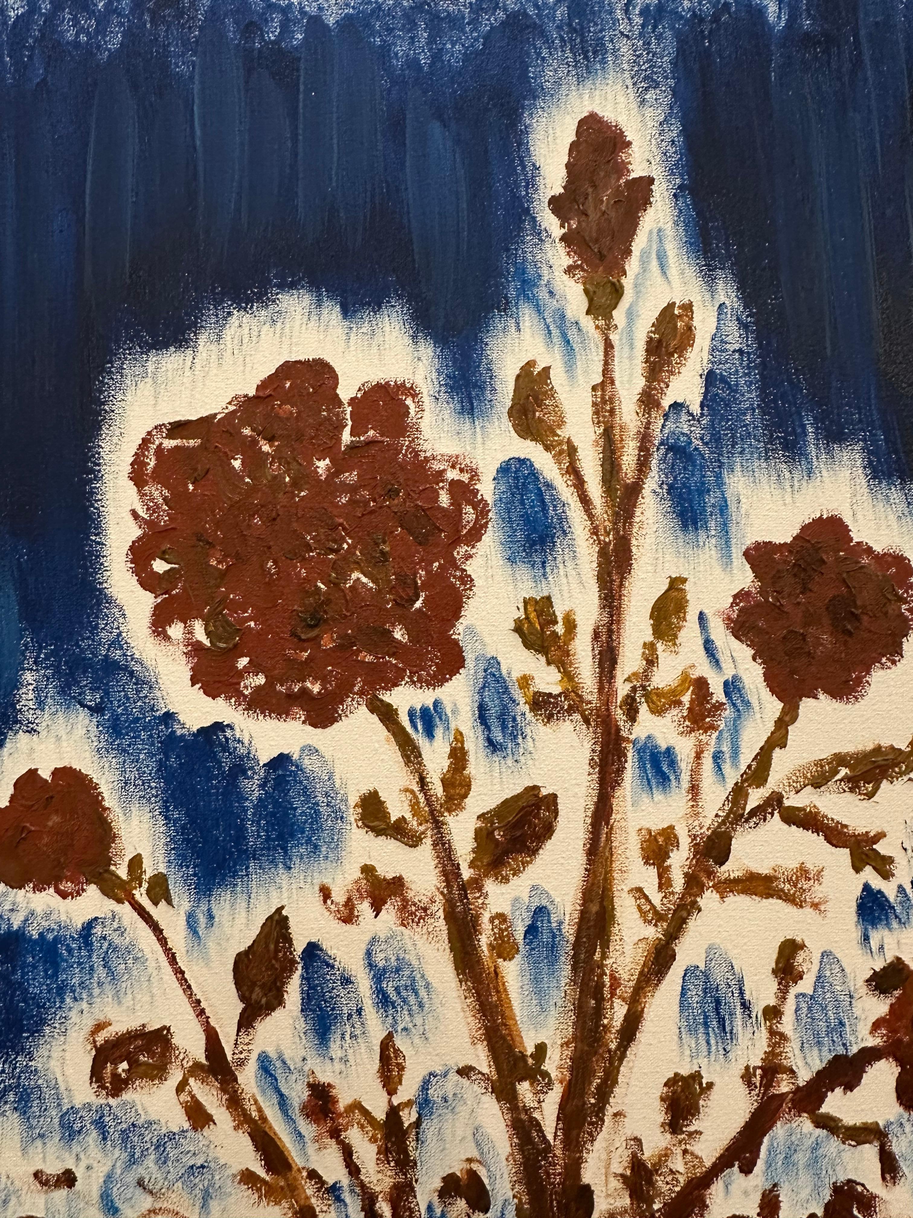 „Flowers of the War“ (Schwarz), Landscape Painting, von Olga Tkachenko 