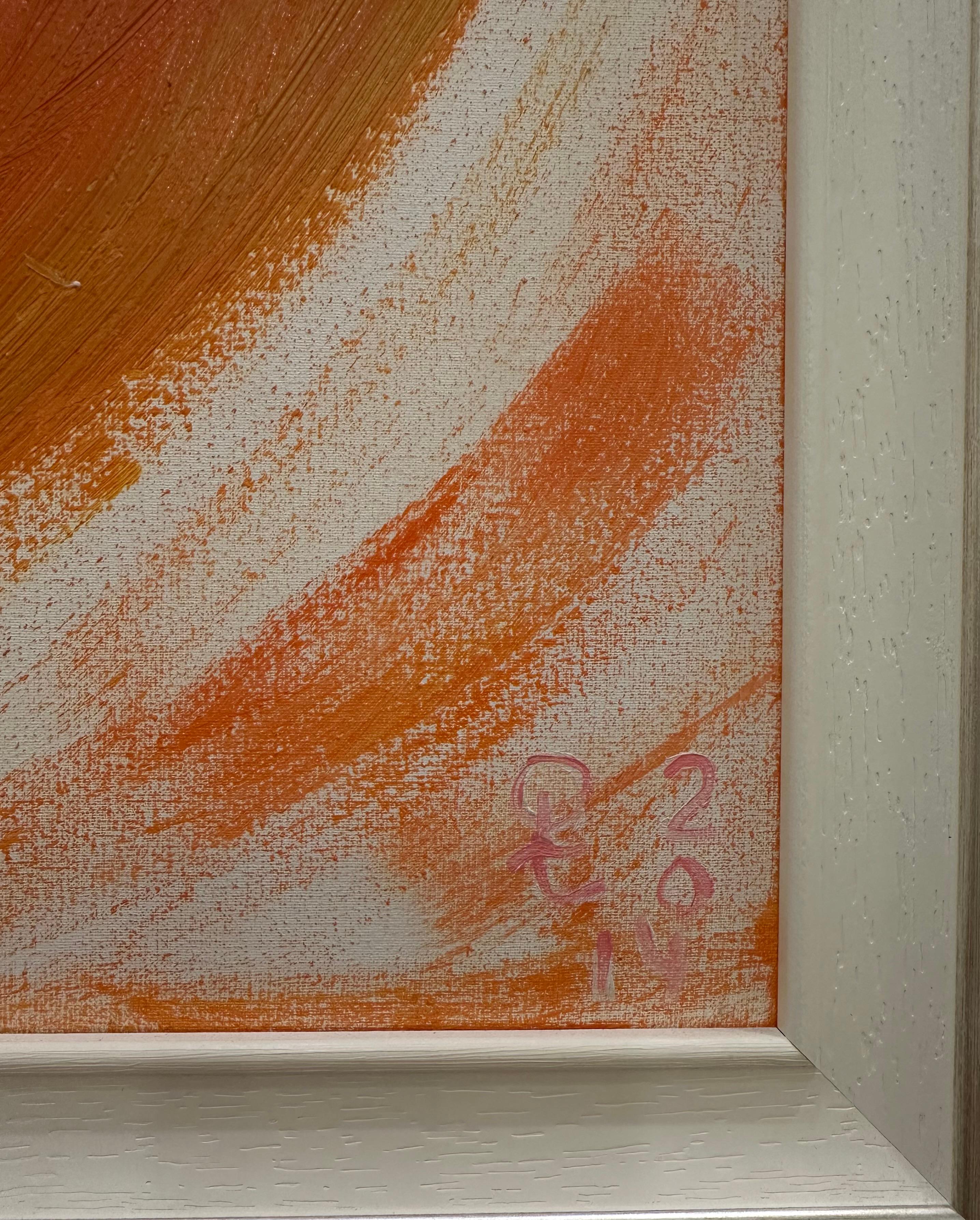 ''My heart'' - Brown Abstract Painting by Olga Tkachenko 