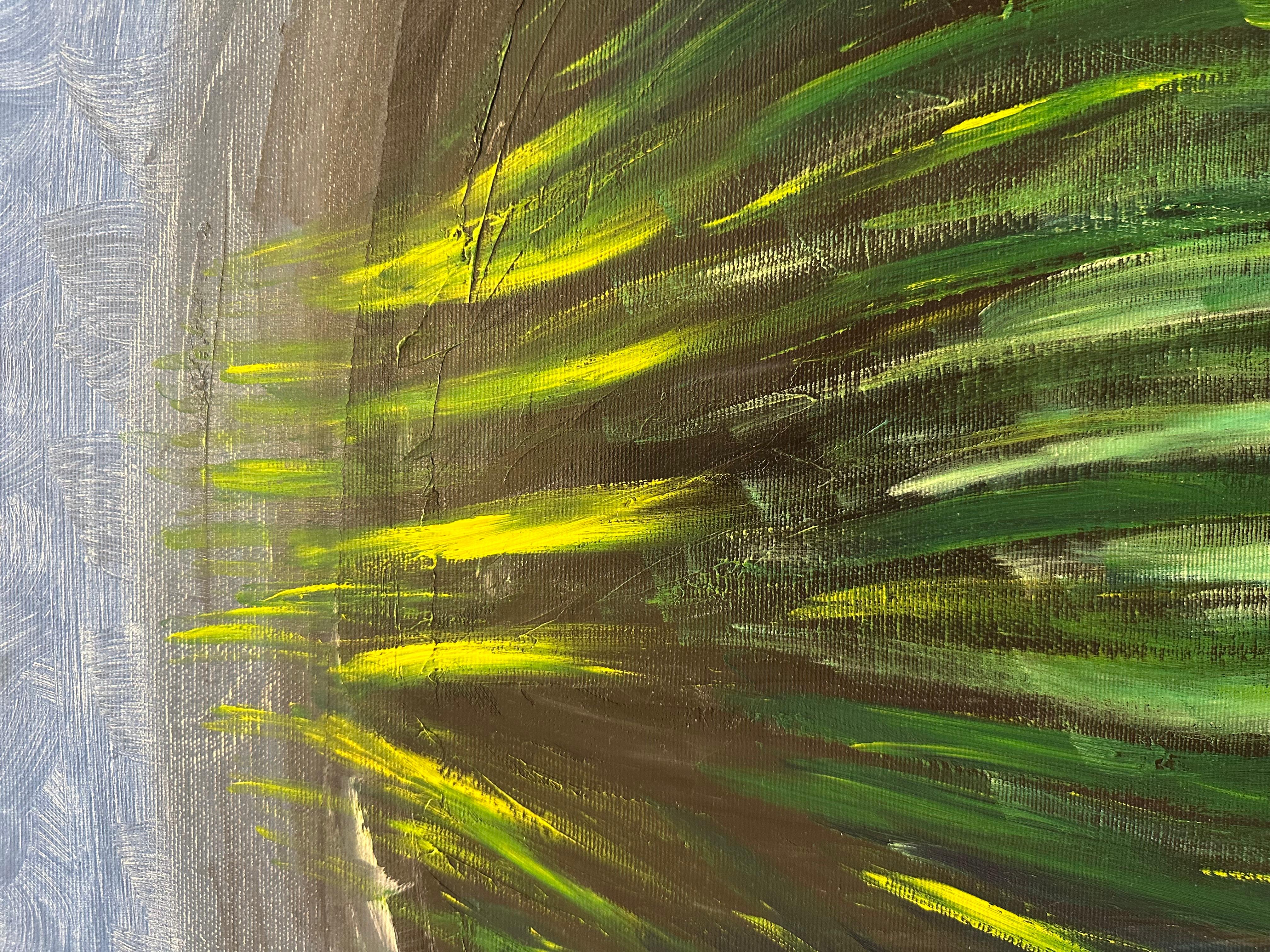 ''Sale della Terra'' - Abstract Painting Nero di Olga Tkachenko 