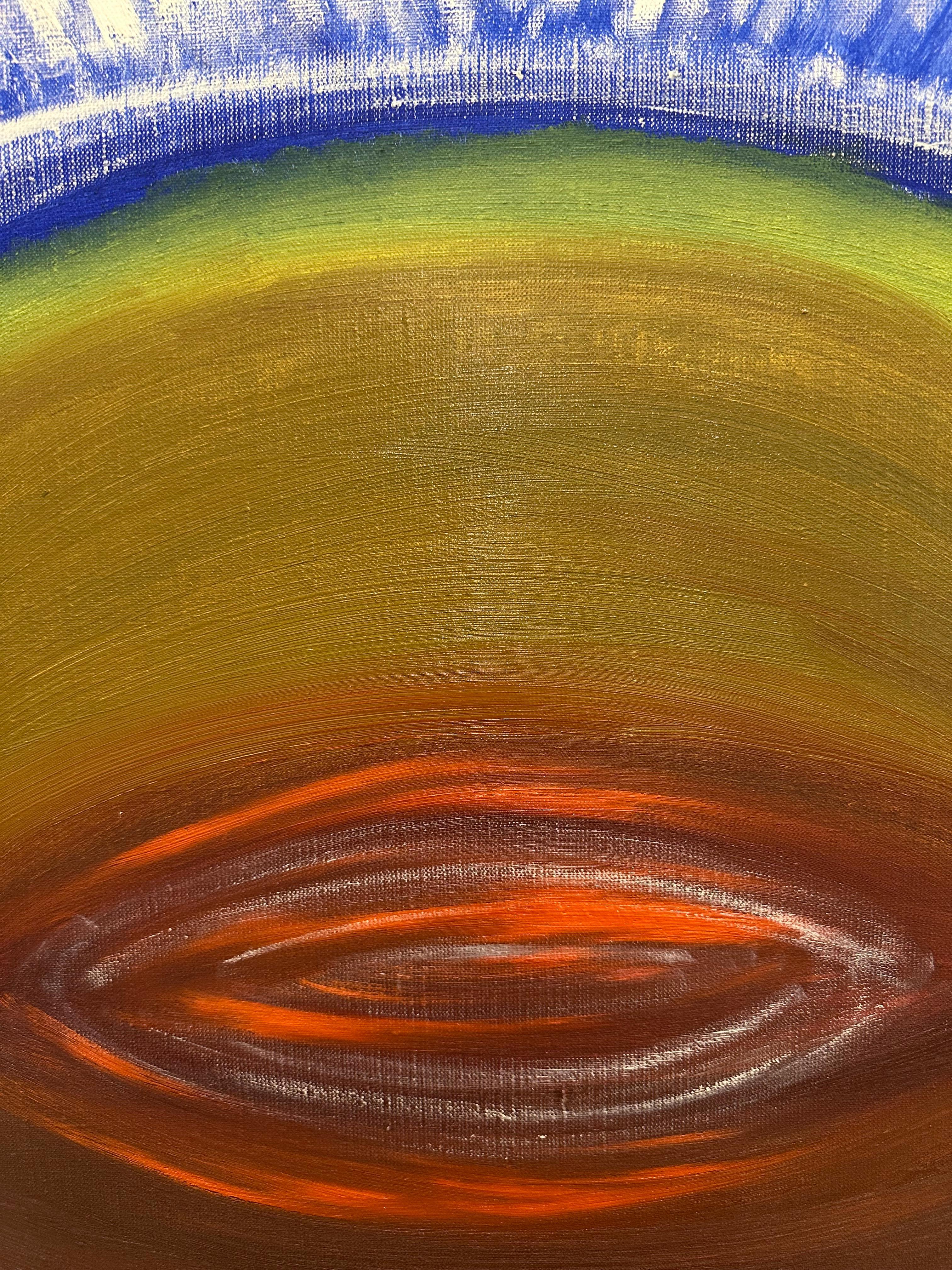 « Wound of the Earth » - Abstrait Painting par Olga Tkachenko 