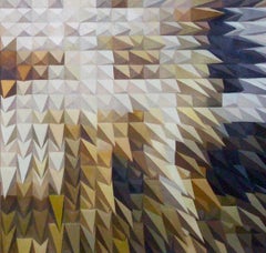 „Battle of the Amazons“, Öl auf Leinwand – Geometrische Abstraktion