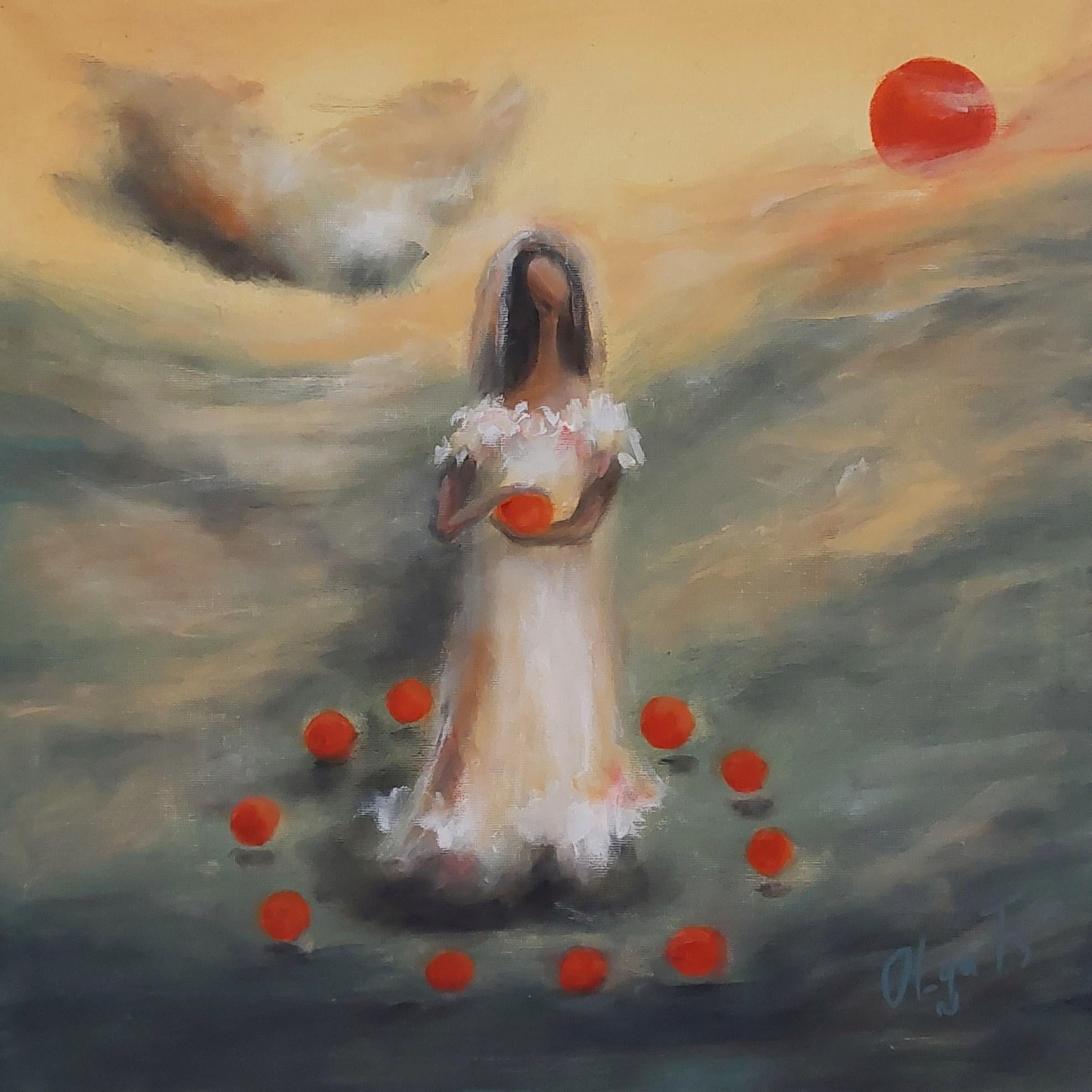 Olga Tsyhypko Figurative Painting – Im Kreis der Harmonie