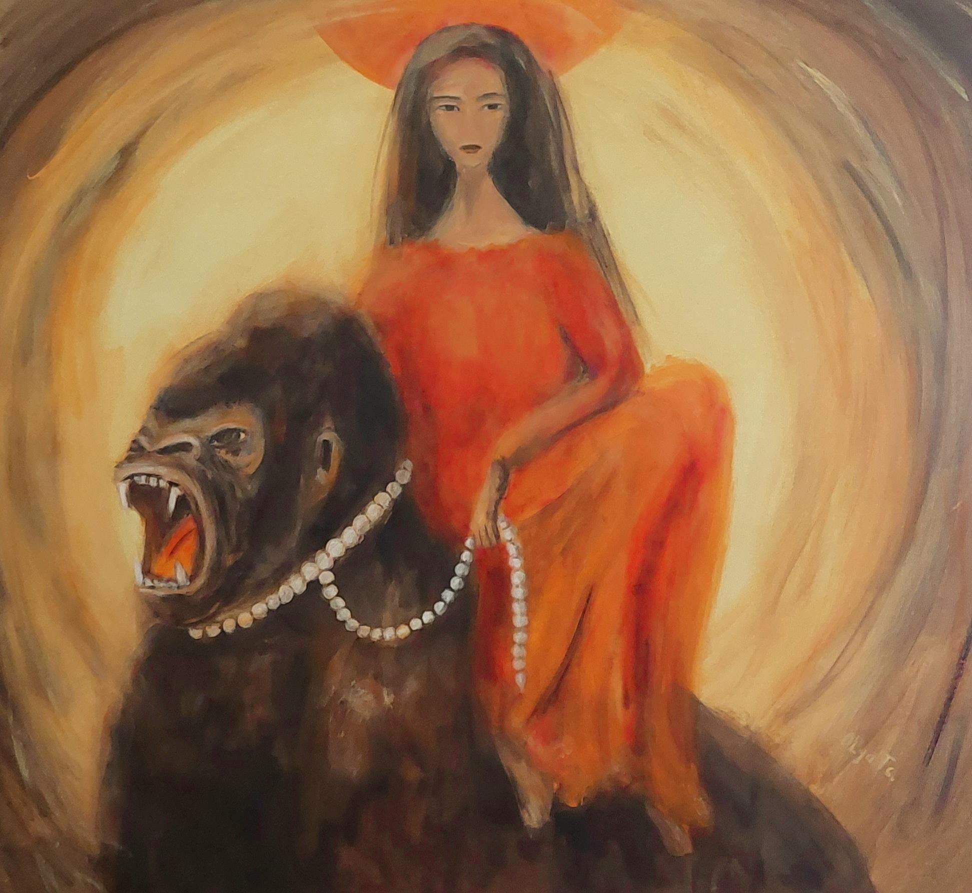 Figurative Painting Olga Tsyhypko - Moi et mon ombre