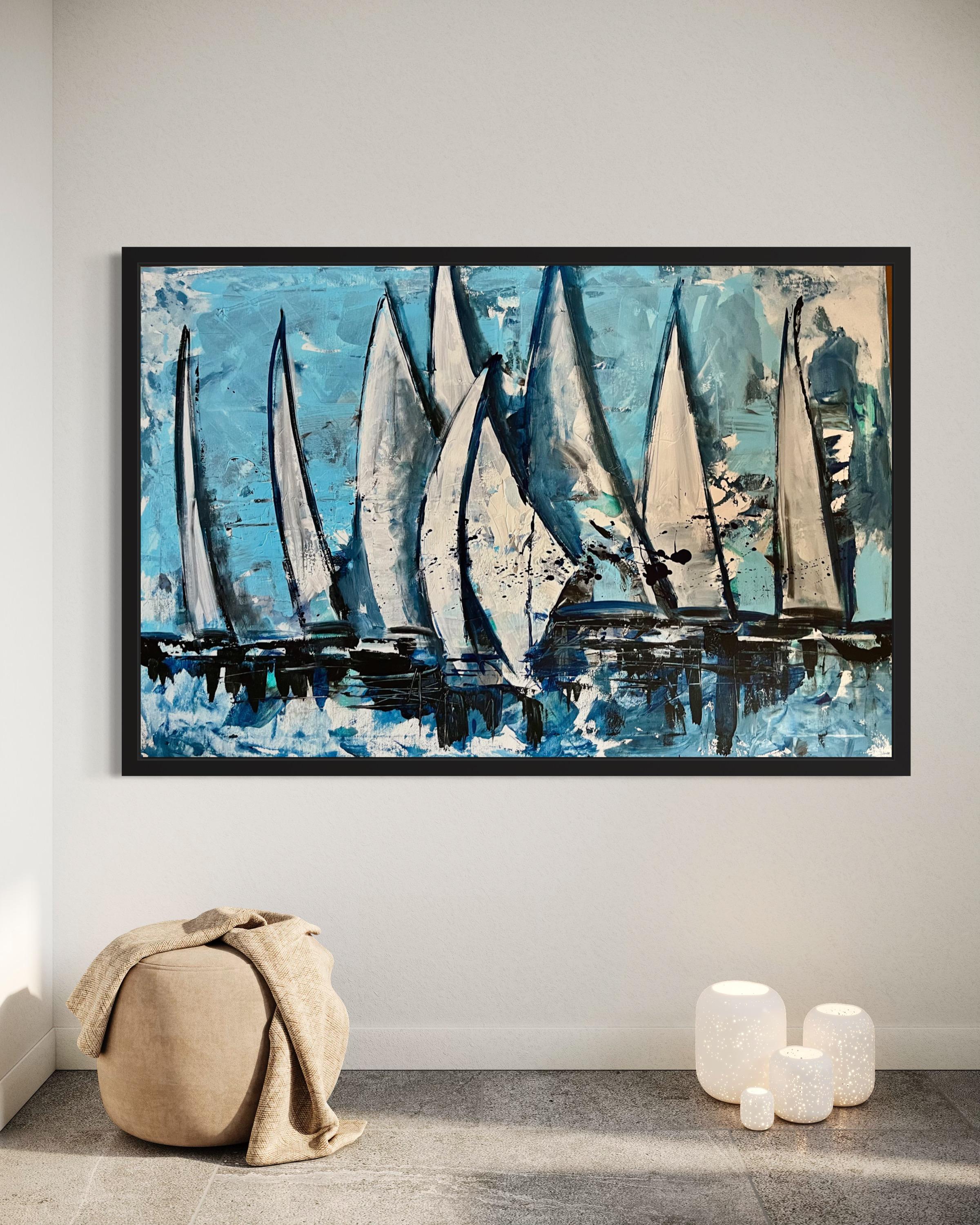 Sails - Painting by Olga Volha Piashko 