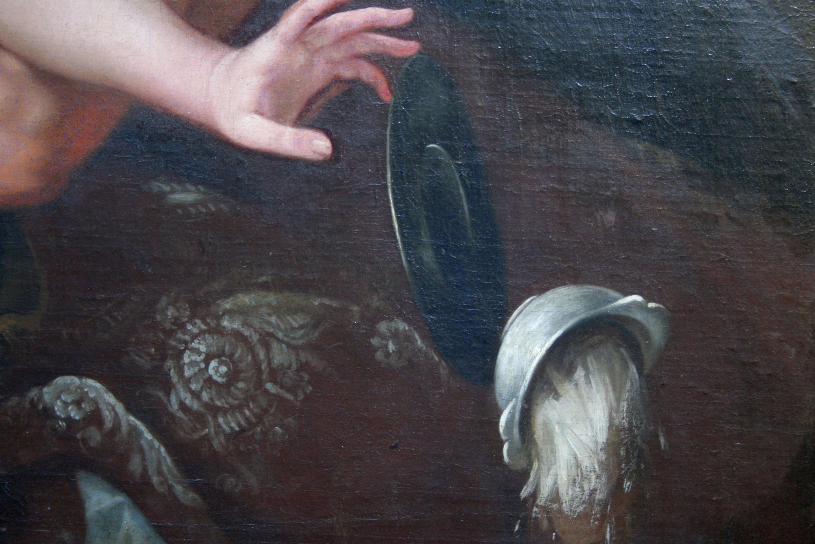 Erotisches Ölgemälde , 18. Jahrhundert „Amymon und Satyr“ im Angebot 8