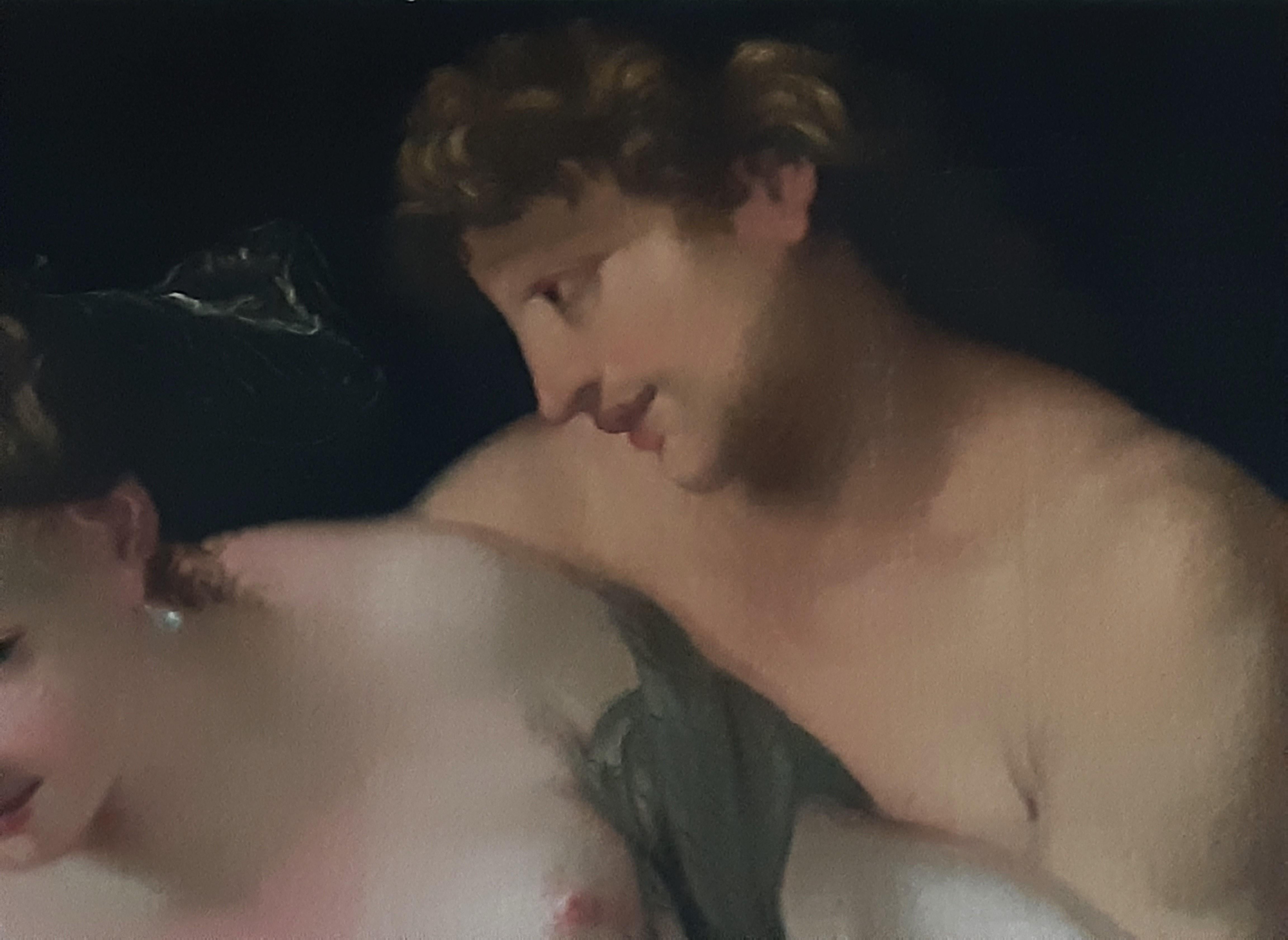 Canvas Erotisches Ölgemälde , 18. Jahrhundert 