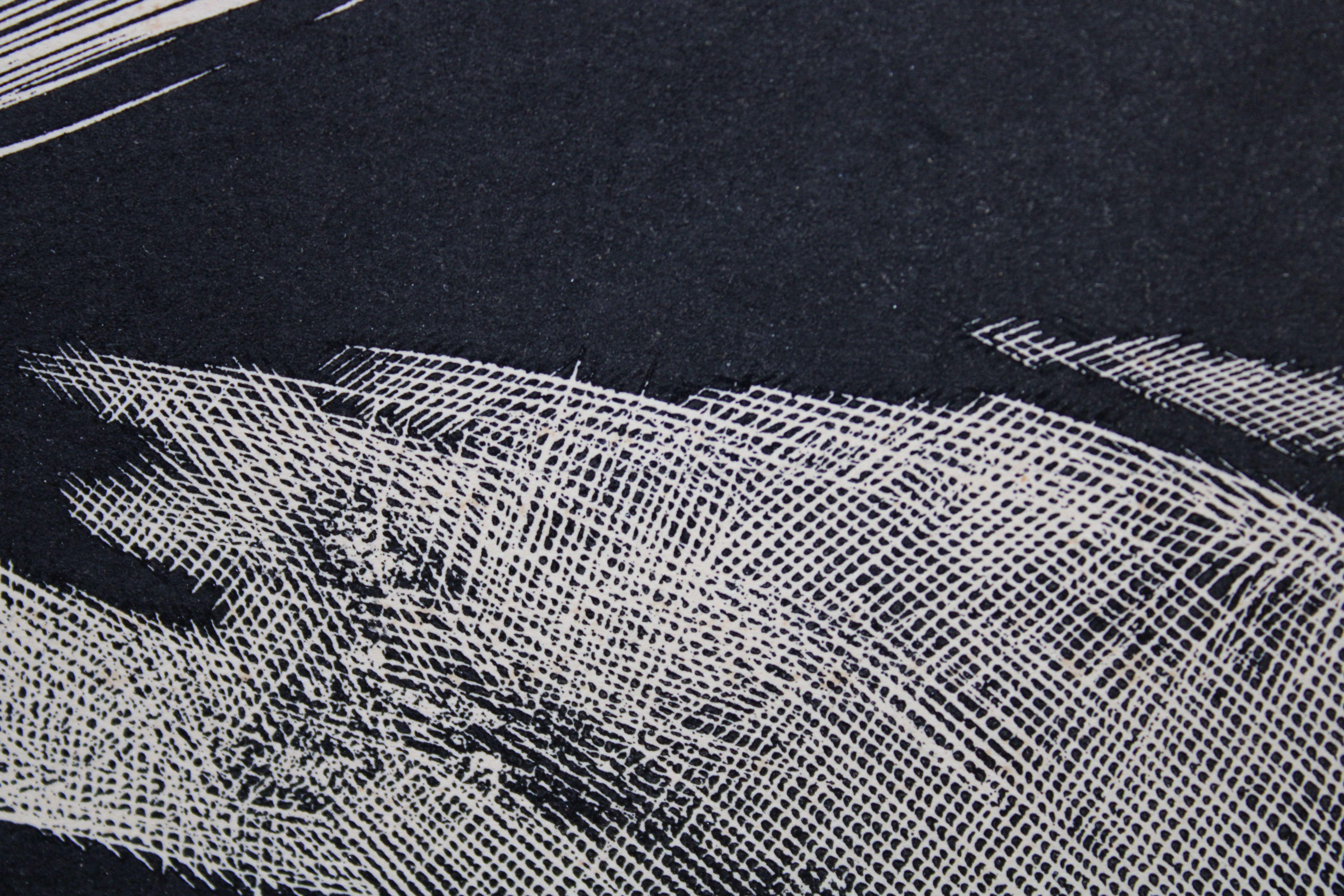 Stillleben 13/100. Papier, Linolschnitt, 5/100, 22x25 cm, 1967 (Realismus), Print, von Olgerts Abelite