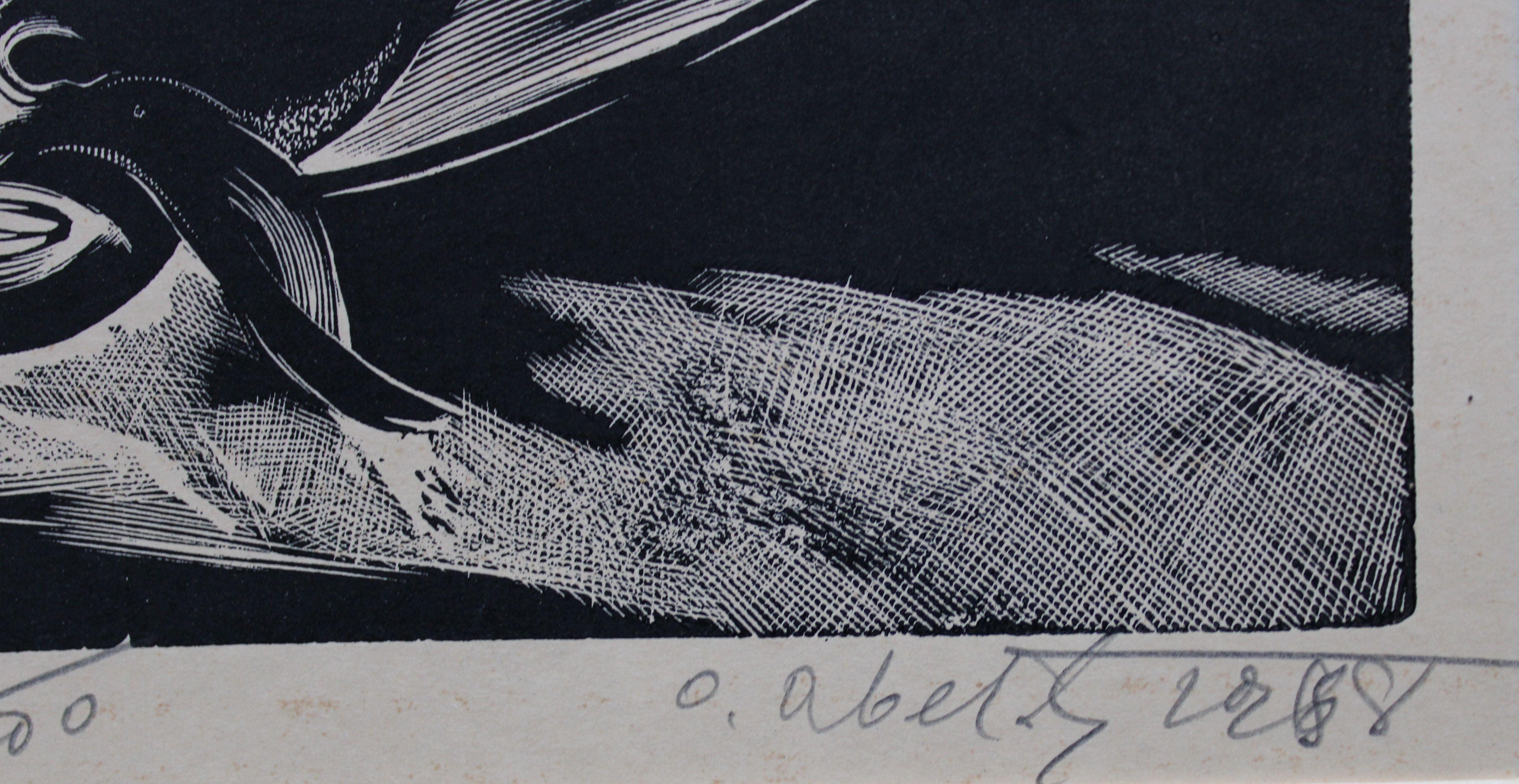 Still life 13/100. Paper, linocut, 5/100, 22x25 cm, 1967 For Sale 1