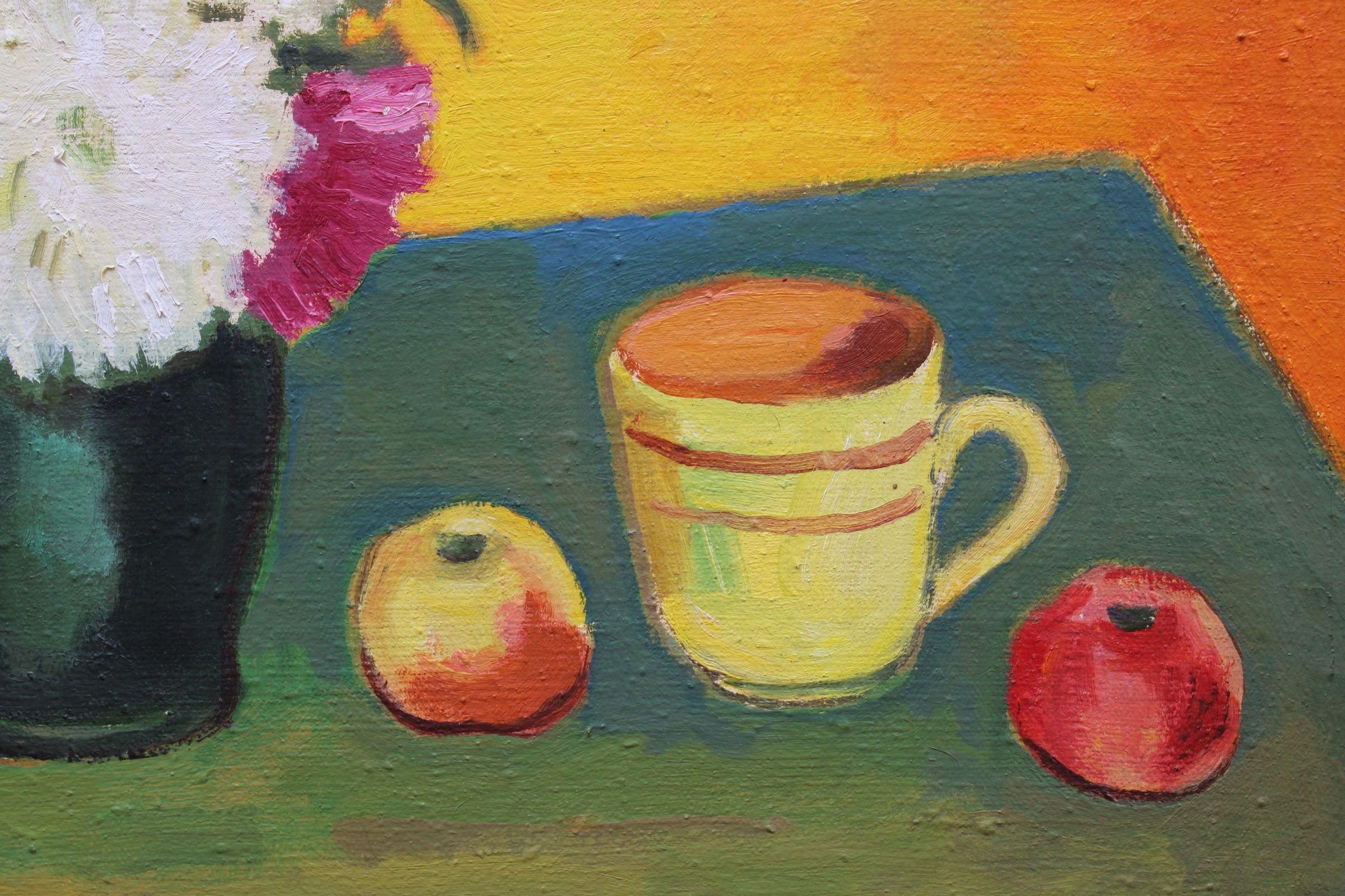 Still life with apples. 1989. Oil on canvas, 60x73 cm

