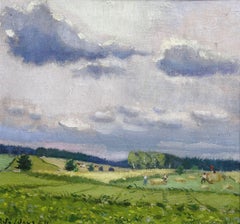 Vintage Harvest time. Oil on canvas, 25 x 27.5 cm
