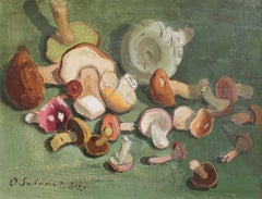 Mushrooms. 1954, Öl auf Leinwand und Karton, 31x40,5 cm