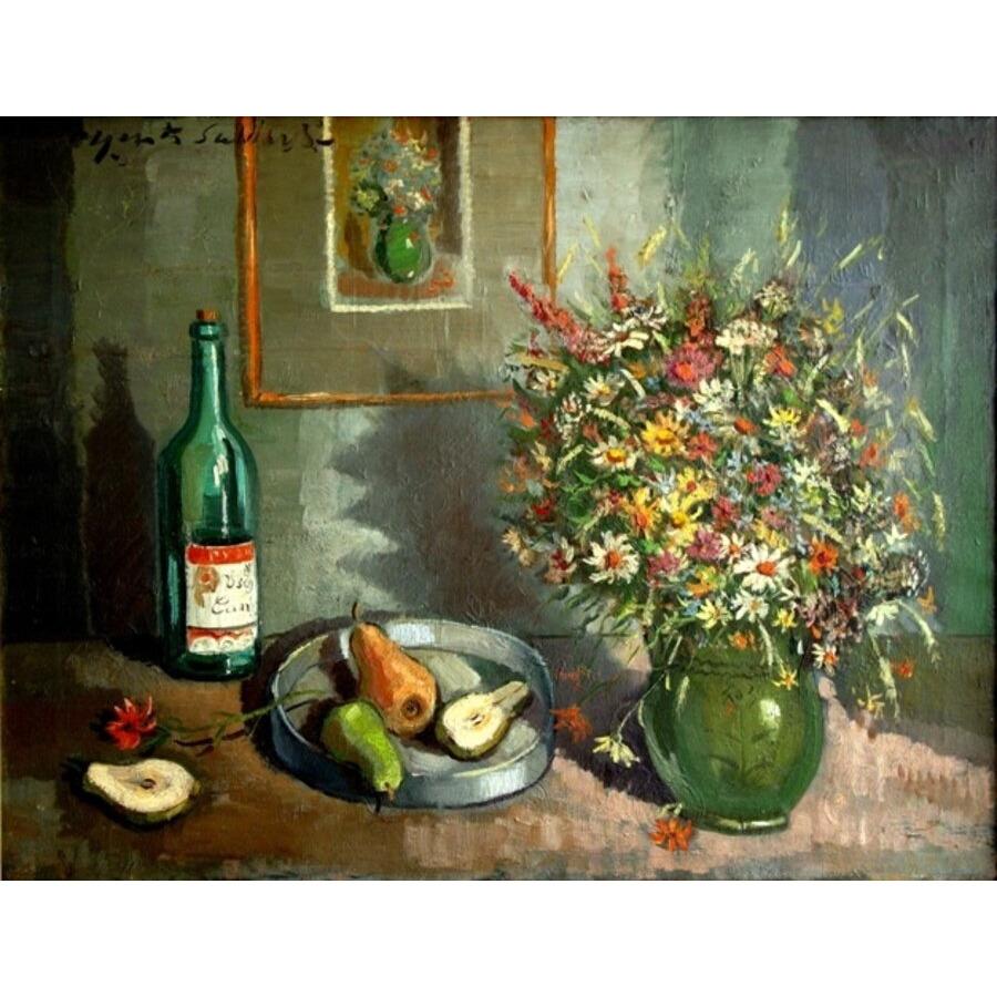 Olgerts Saldavs  Still-Life Painting - Still life. 1953, oil on canvas, 64.5x83.5 cm