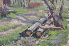 To shed. Oil on cardboard. 21, 3 x 26, 8 cm