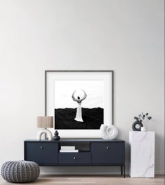 "Angel" Black & White Photography 31" x 31" in Edition of 7 by Olha Stepanian