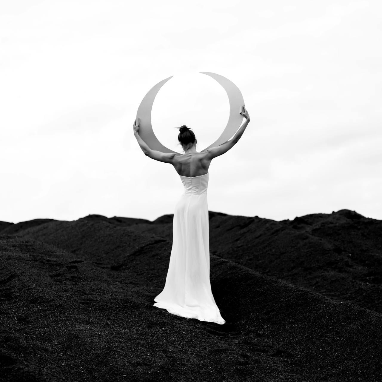 "Angel" Black & White Photography 31" x 31" in Edition of 7 by Olha Stepanian