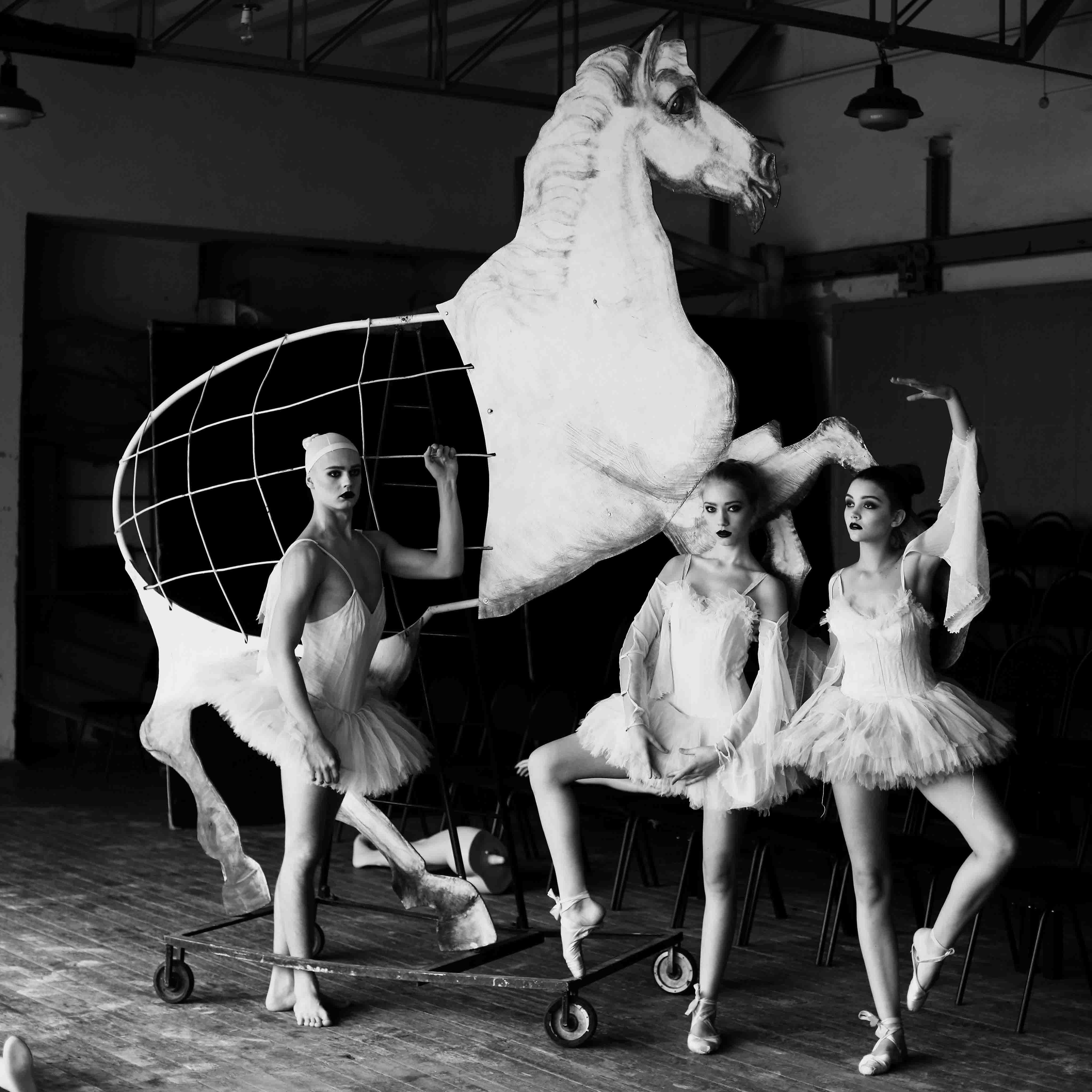 Photographie Ballet 31" x 31" en édition de 7 par Olha Stepanian