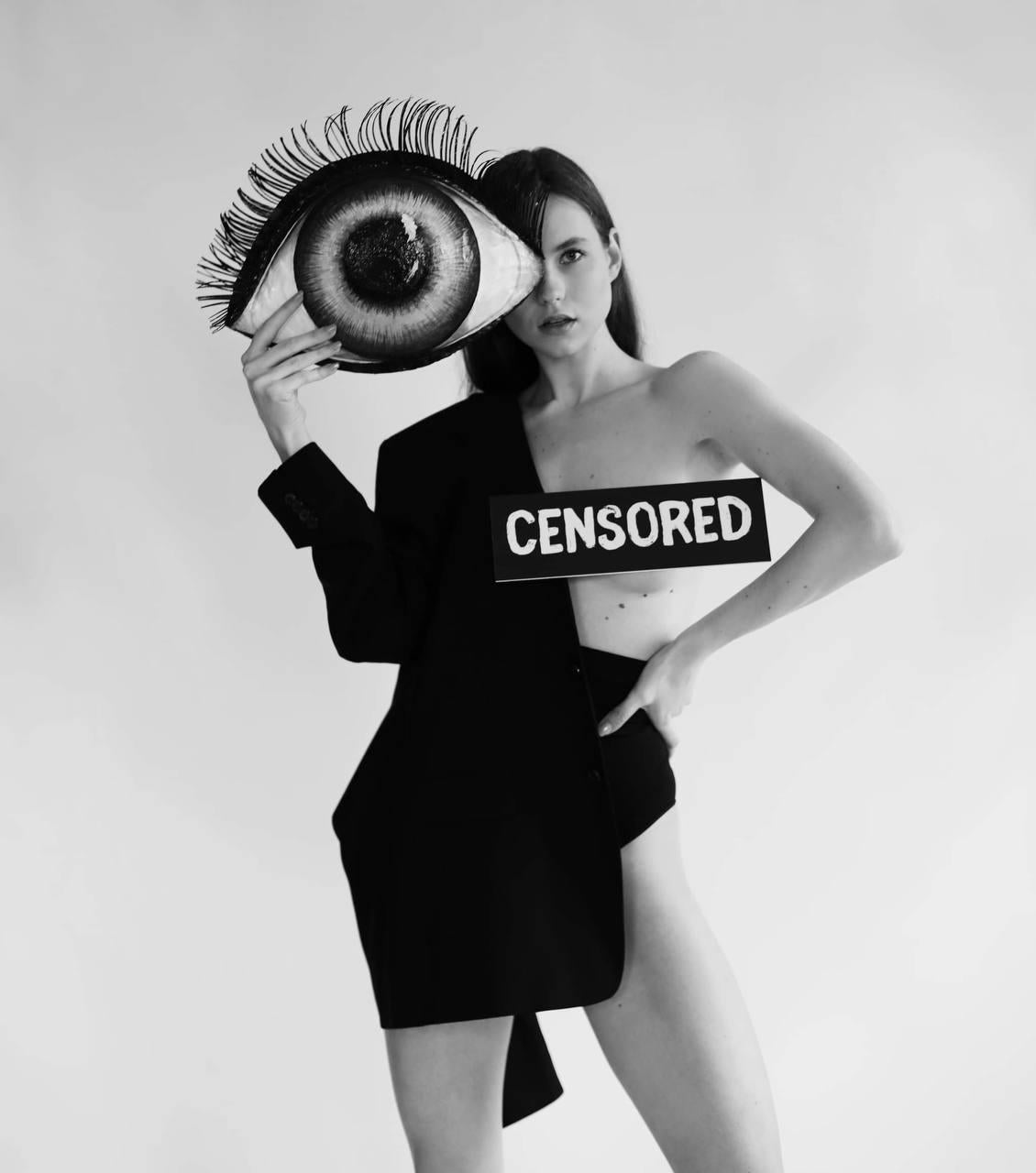 "Censored" Black & White Photography 30" x 24" in Edition of 7 by Olha Stepanian

Printed on Epson Professional Paper
Signed and numbered by the artist 

Not framed. Ships in a tube. 

Available sizes:	
Edition of 15:	20" x 16" inch
Edition of