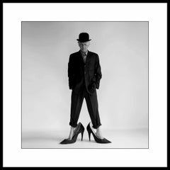 "Men's World 2" Black & White Photography 39" x 39" in Ed. 1/3 by Olha Stepanian