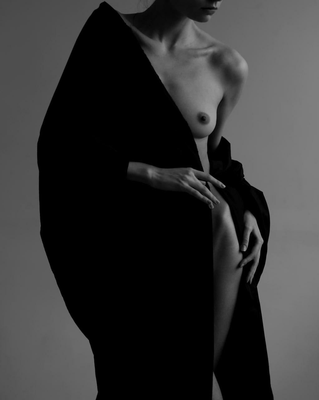 "Mirage" Black & White Nude Photography 47" x 39" in Ed. 1/3 by Olha Stepanian