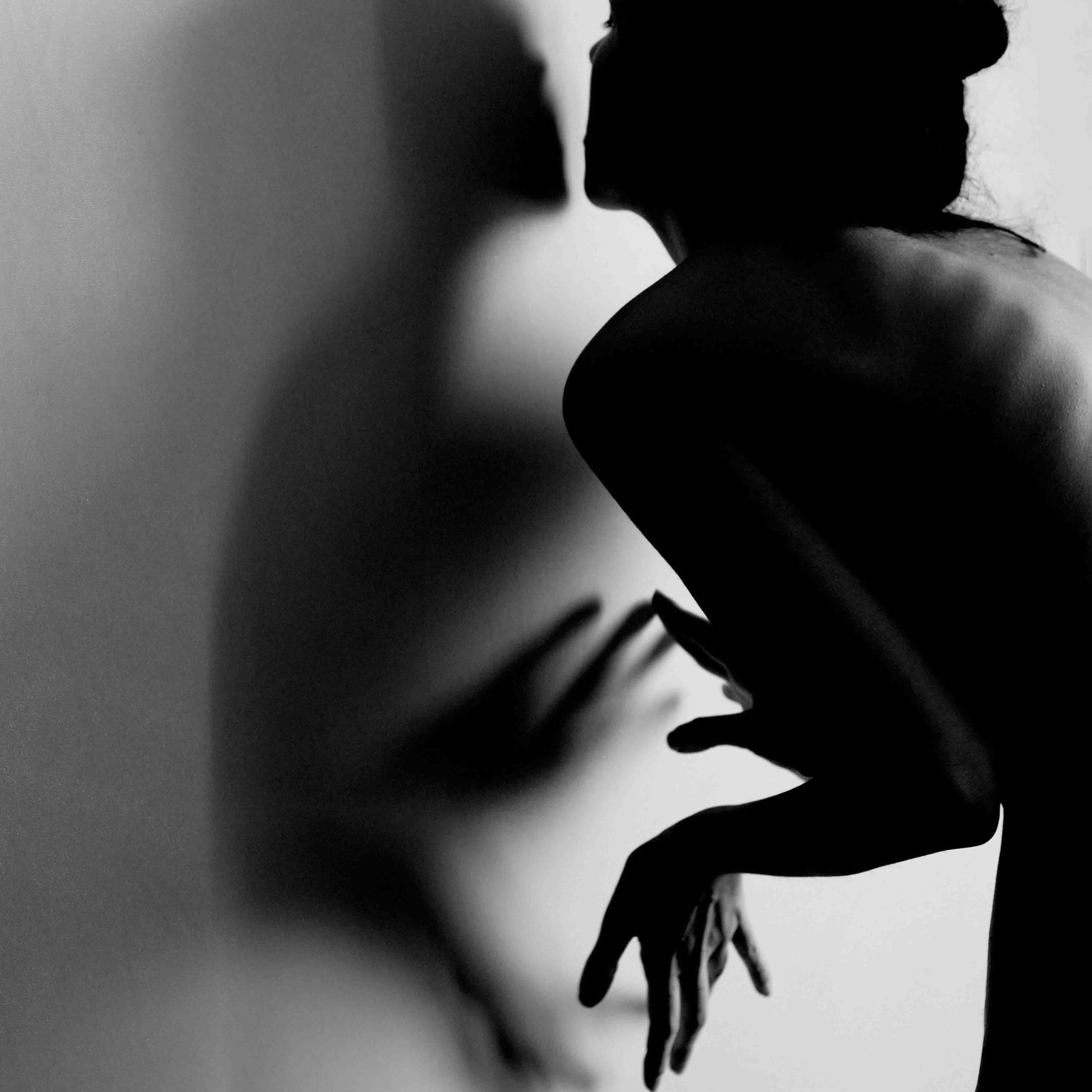 "Shadow" Black & White Photography 39" x 39" in Edition 1/3 by Olha Stepanian