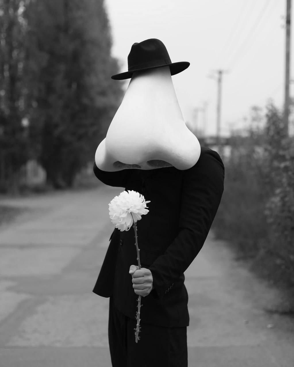 "Sniffer" Black &amp; White Photography 39" x 31" in Ed. 1/7 by Olha Stepanian

Printed on Epson Professional Paper
Signed and numbered by the artist 
Comes with COA issued by the artist
Not framed. Ships in a tube. 

Available sizes:	
Edition of