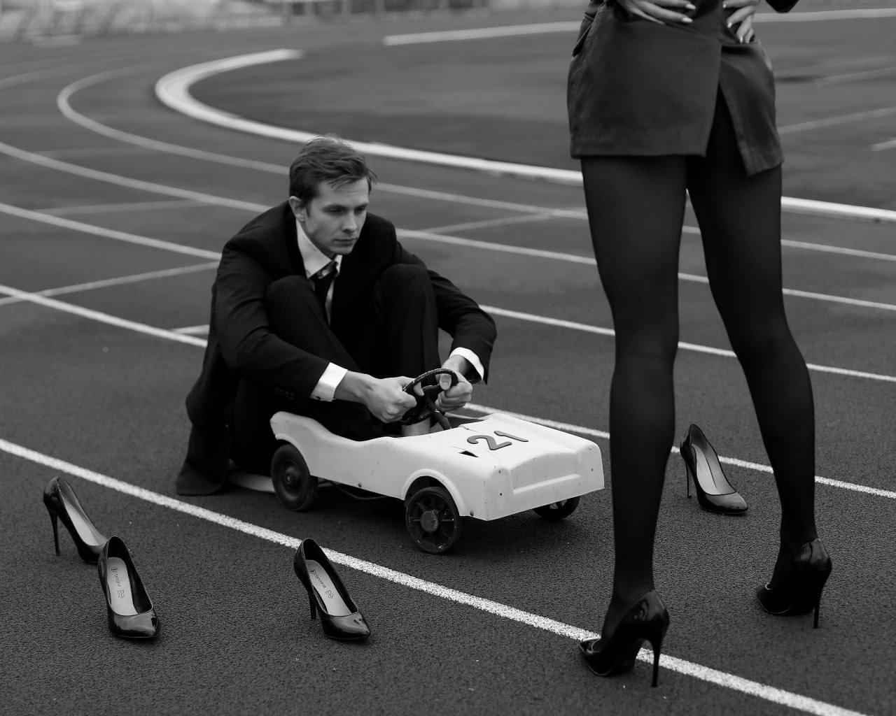 "Speed 2" Black & White Photography 31" x 39" in Edition 1/7 by Olha Stepanian
