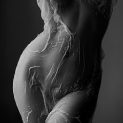 "Stone" Black & White Photography 39" x 39" in Edition 1/3 by Olha Stepanian