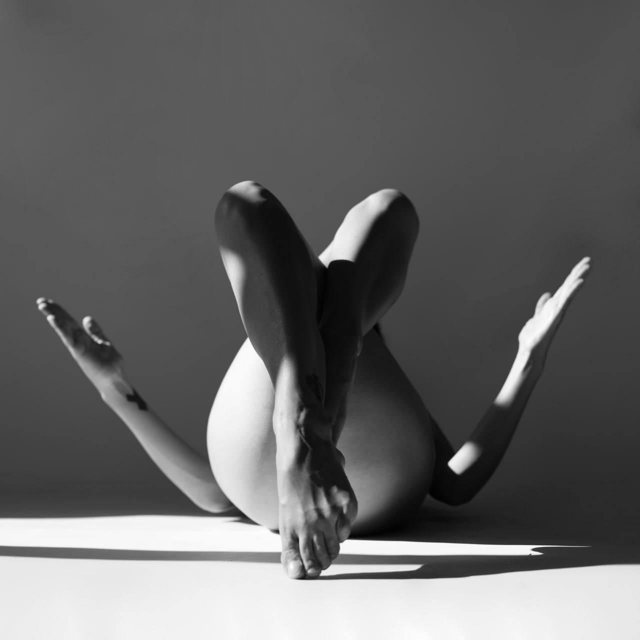"W" Black & White Photography 24" x 24" in Edition 3/15 by Olha Stepanian