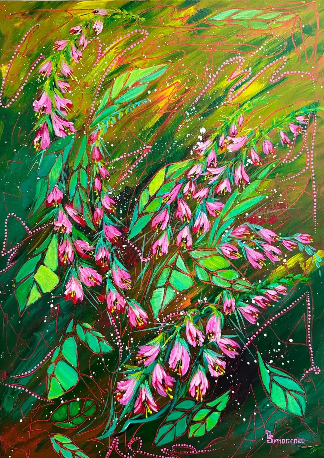Olha Symonenko Abstract Painting - Forest Bells