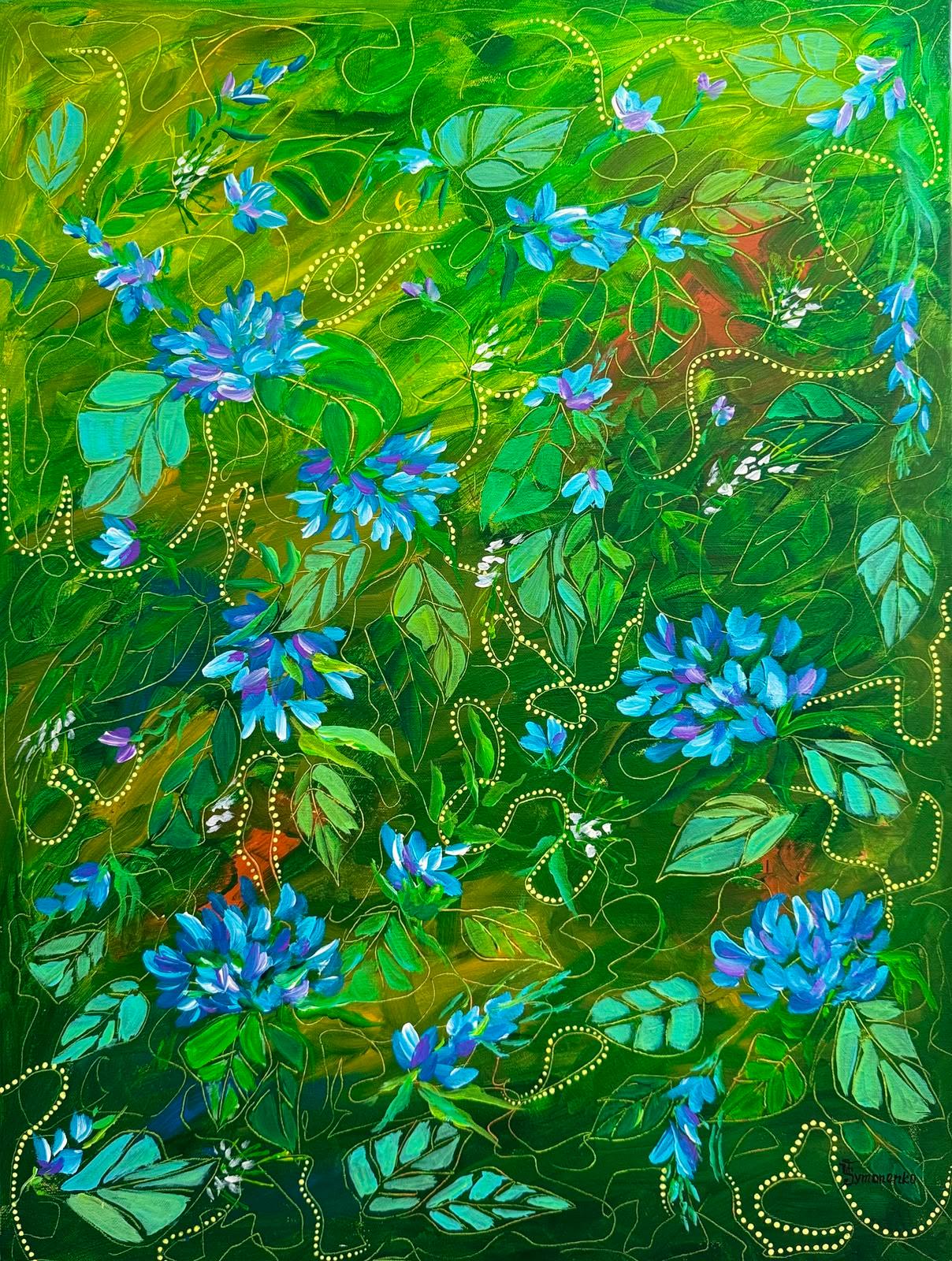 Abstract Painting di Olha Symonenko - Radiosità del cielo