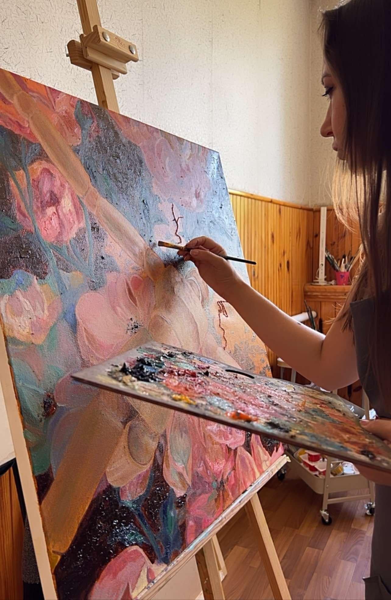 Immergiti nel profondo di te stesso - Abstract Painting Marrone di Olha Trikolich 